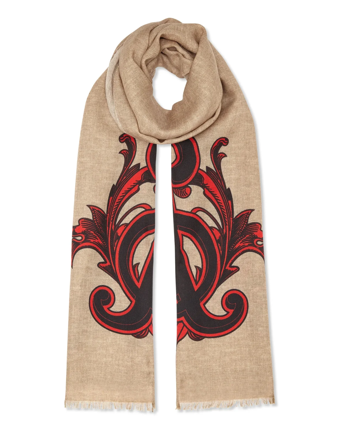 Long Scarf Baroque, цвет: Бежевый