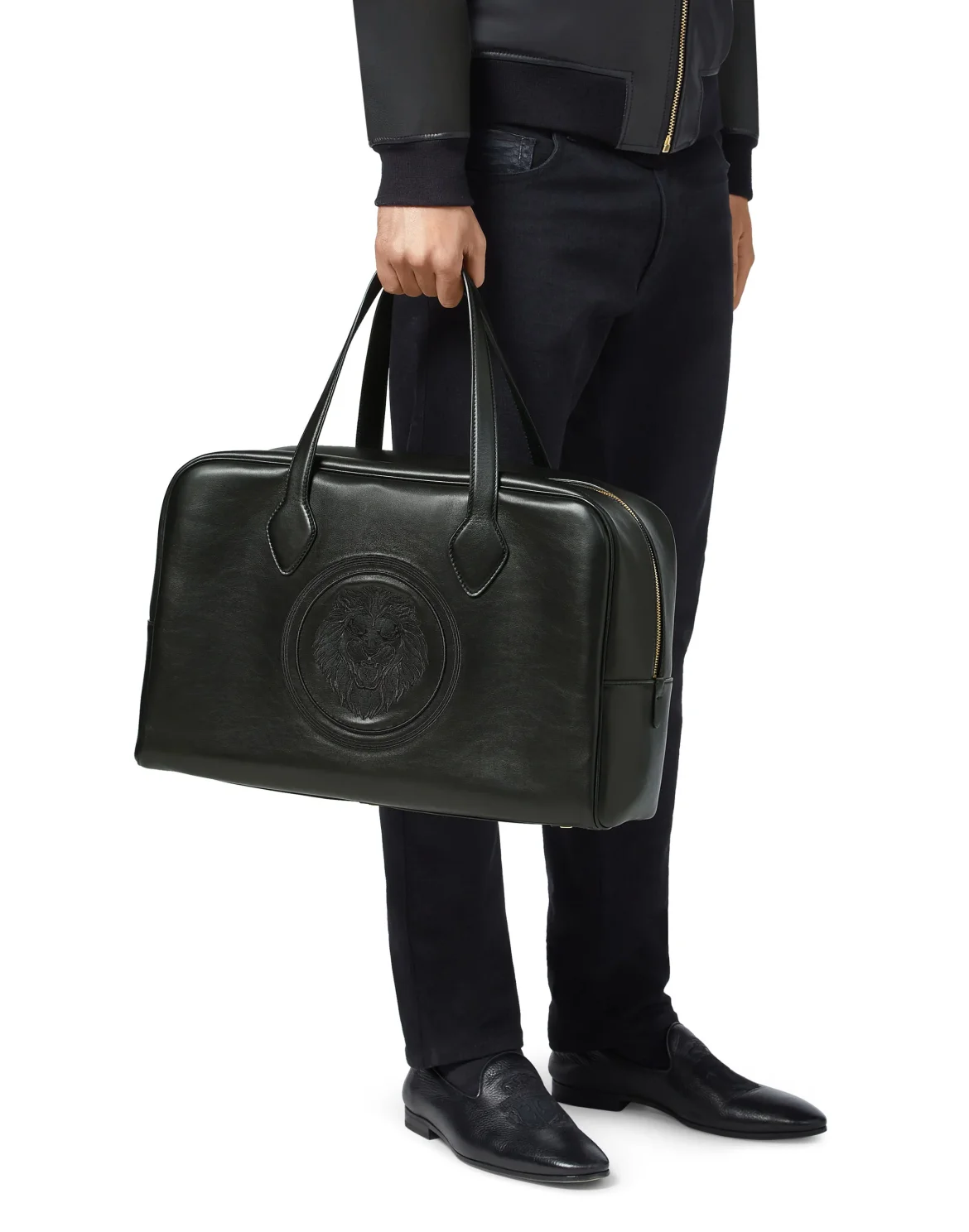 Medium Travel Bag Lion, цвет: Черный