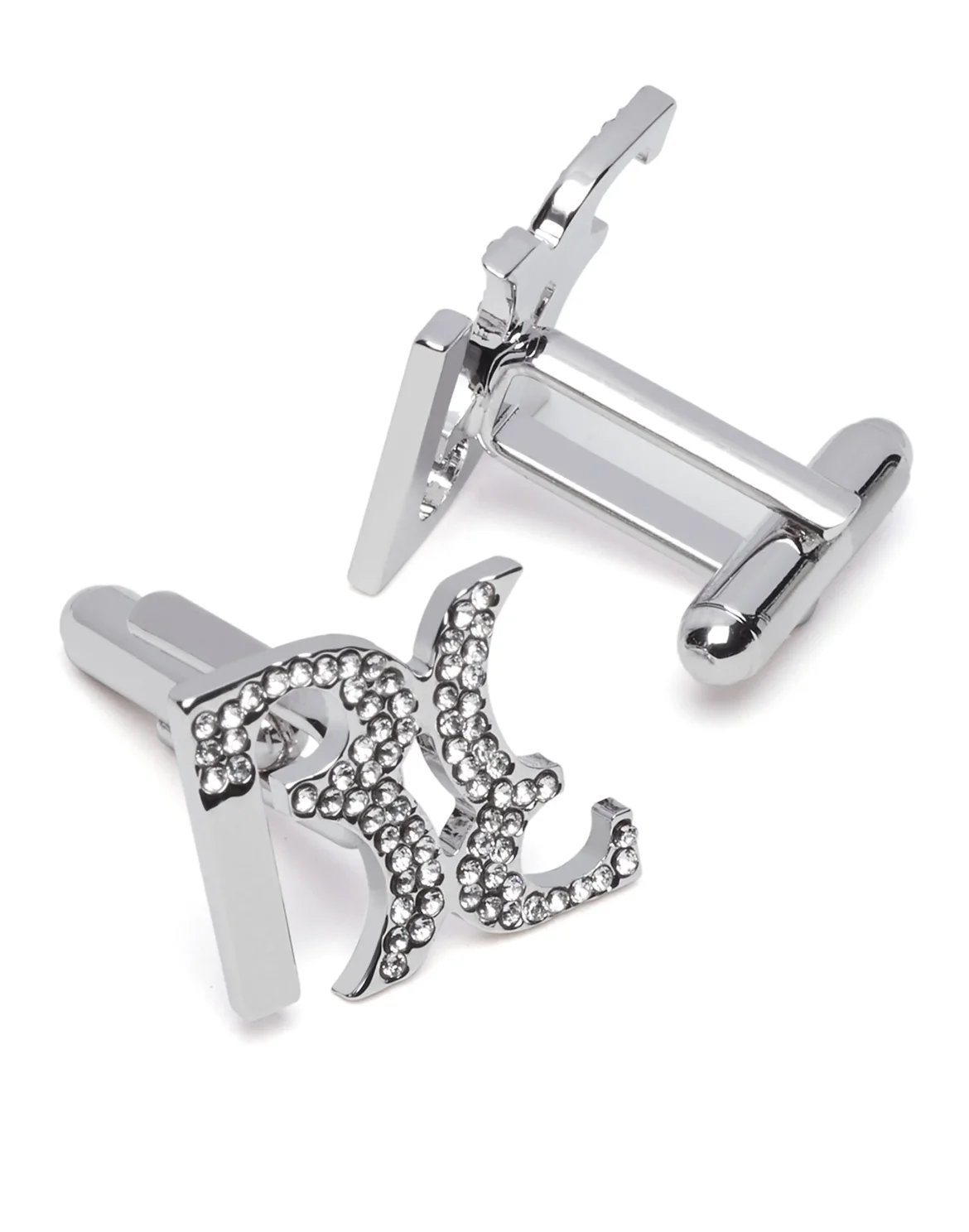 metal cufflinks Double B, цвет: Серебристый