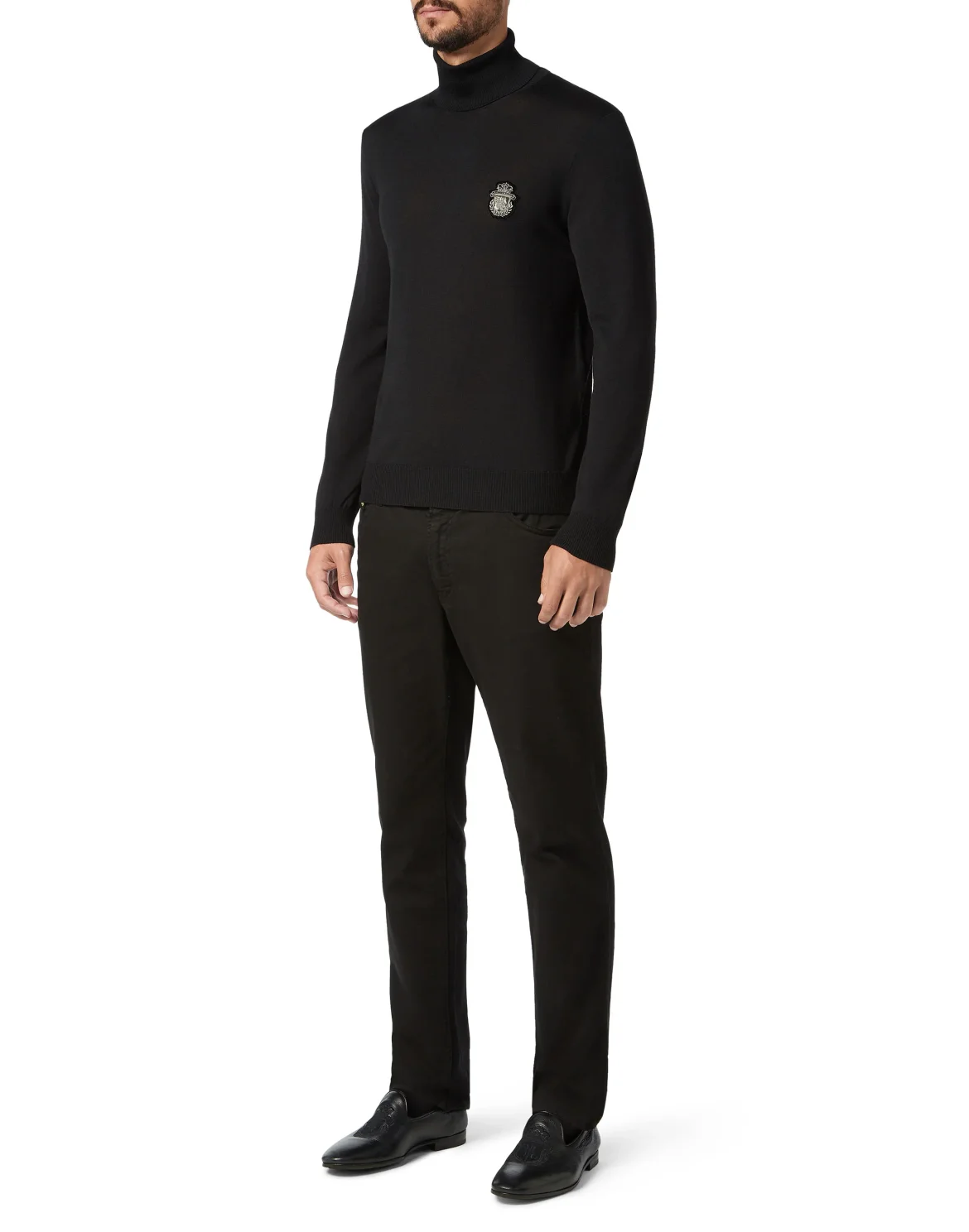 Turtle Neck LS Crest, цвет: Черный