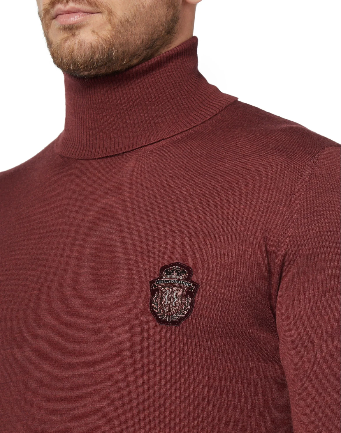 Turtle Neck LS Crest, цвет: Красный