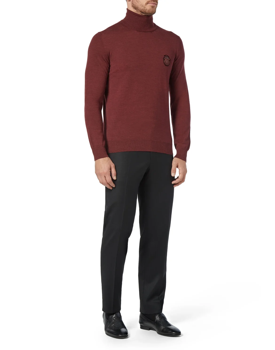 Turtle Neck LS Crest, цвет: Красный