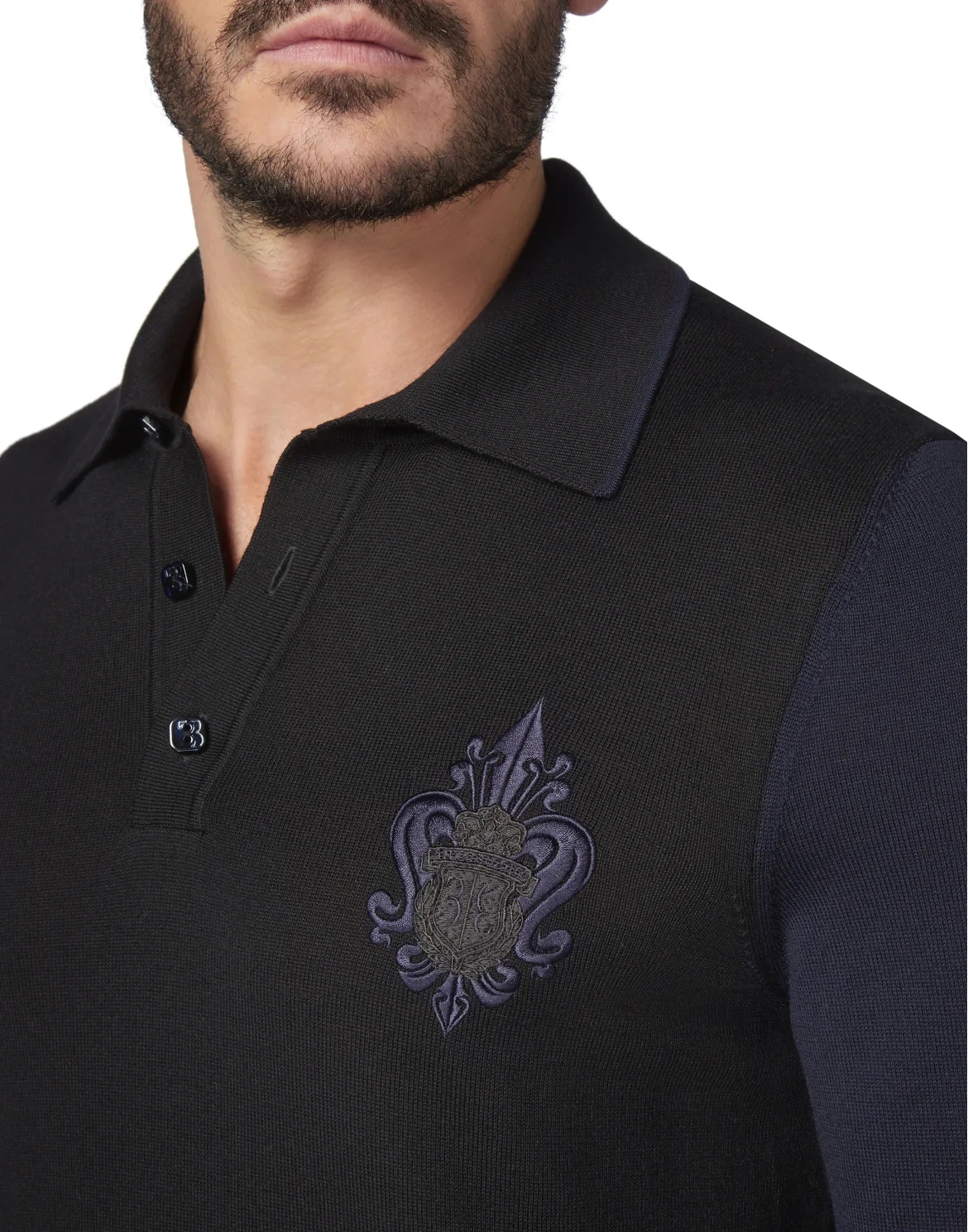 Pullover Polo-Neck LS Giglio, цвет: Черный