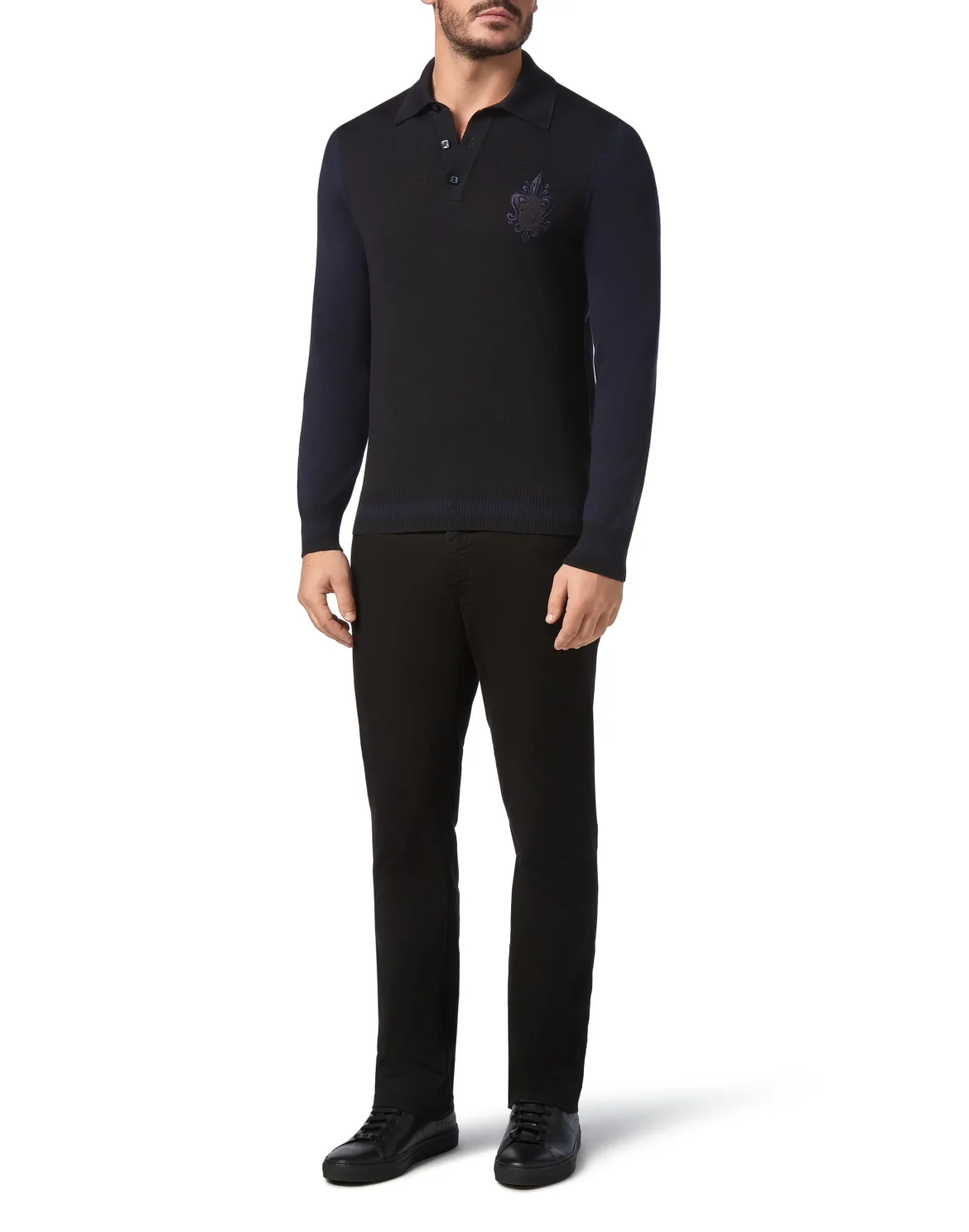 Pullover Polo-Neck LS Giglio, цвет: Черный