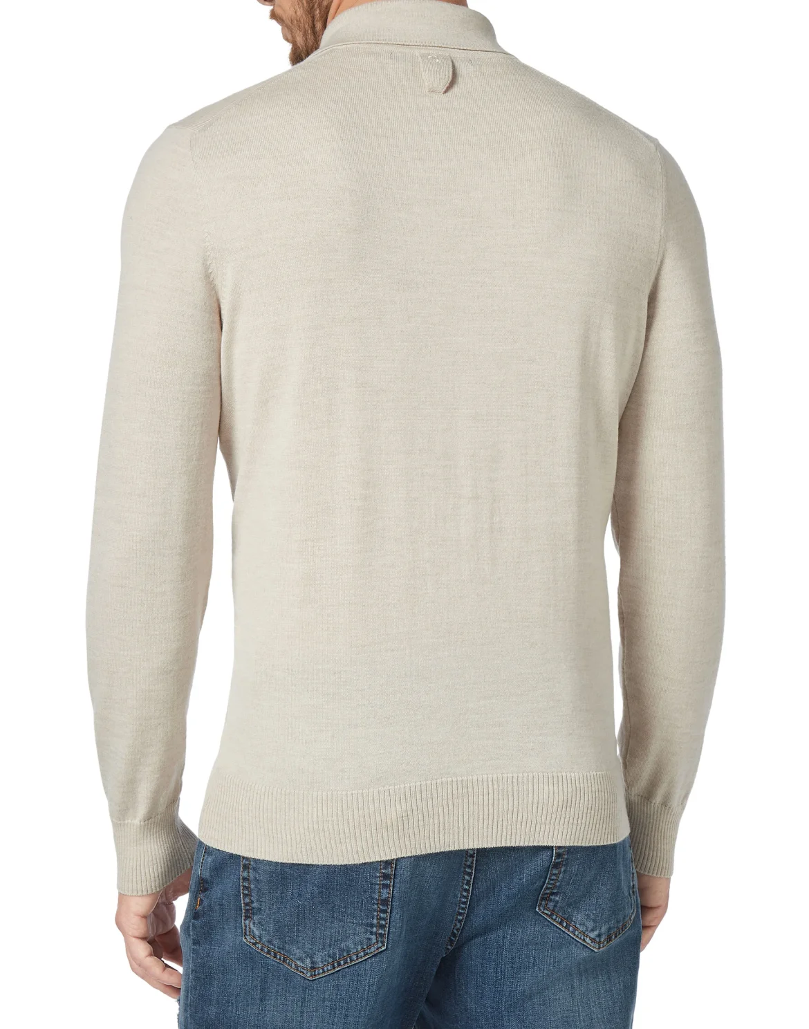 Pullover Polo-Neck LS Logos, цвет: Бежевый