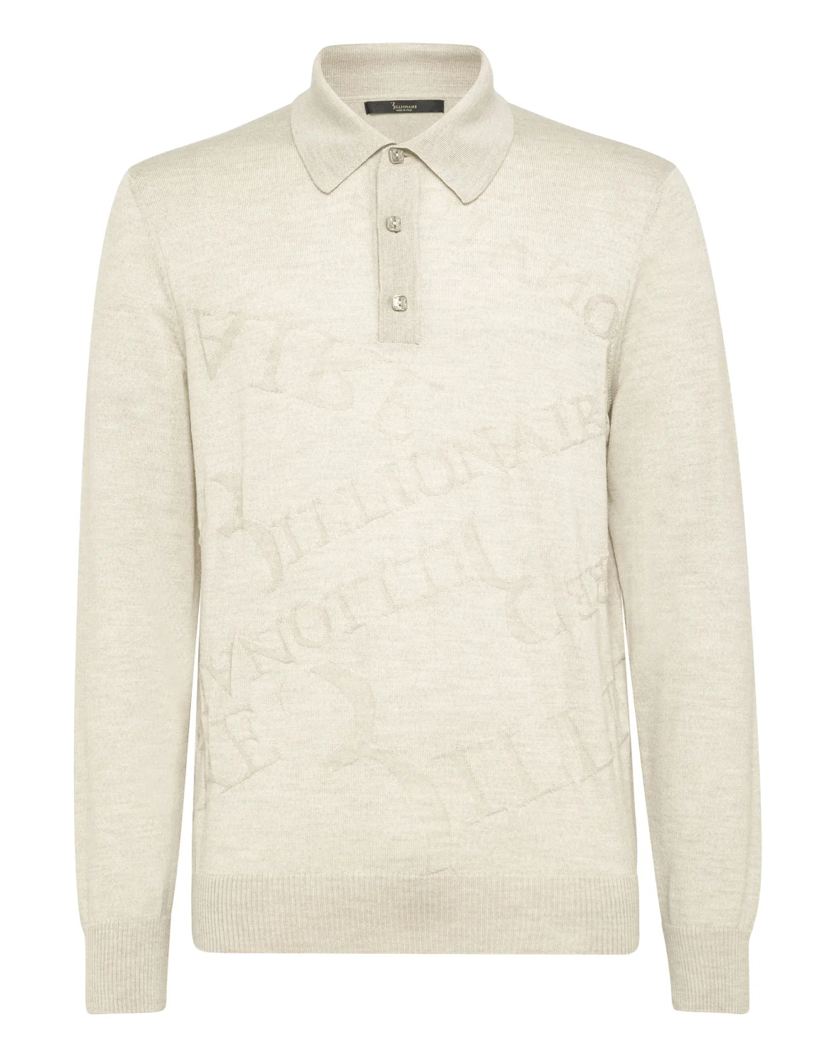 Pullover Polo-Neck LS Logos, цвет: Бежевый