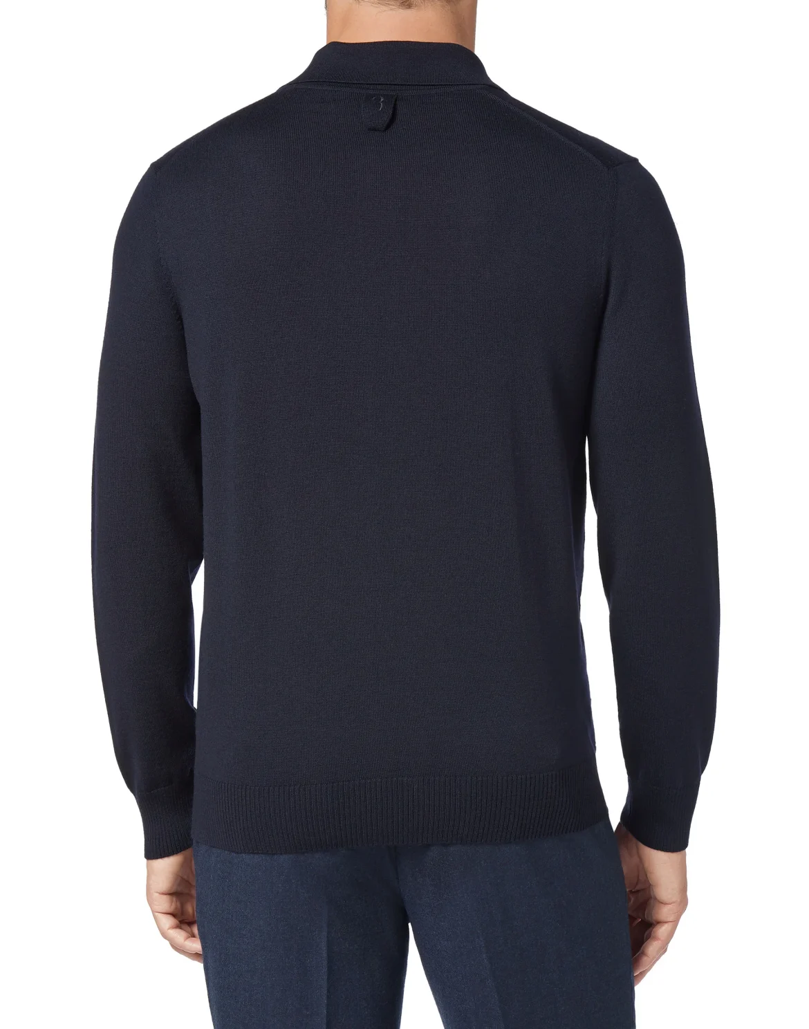 Pullover Polo-Neck LS Logos, цвет: Синий