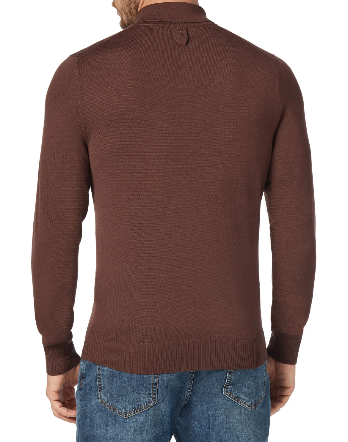 Pullover Polo-Neck LS Crest, цвет: Коричневый