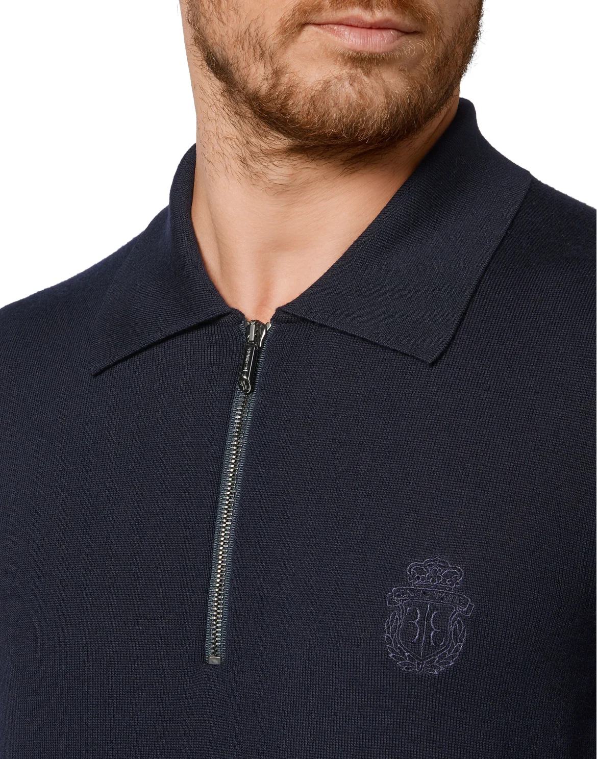 Pullover Polo-Neck LS Crest, цвет: Синий