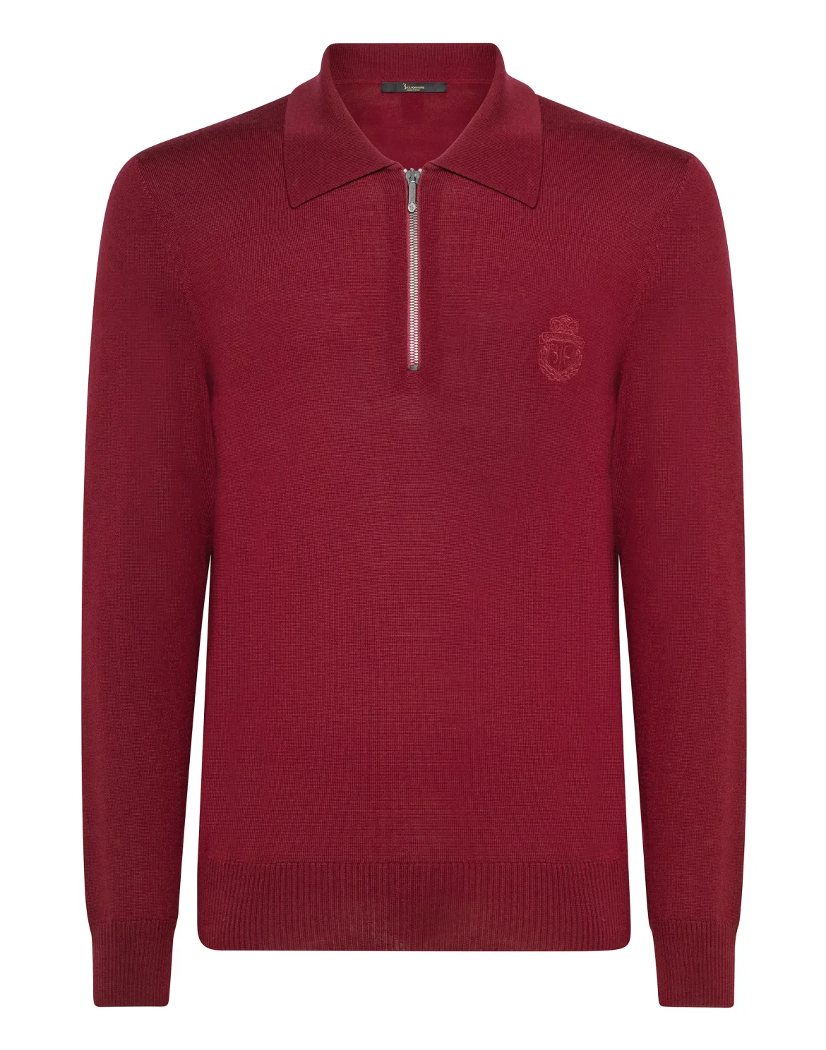 Pullover Polo-Neck LS Crest, цвет: Красный