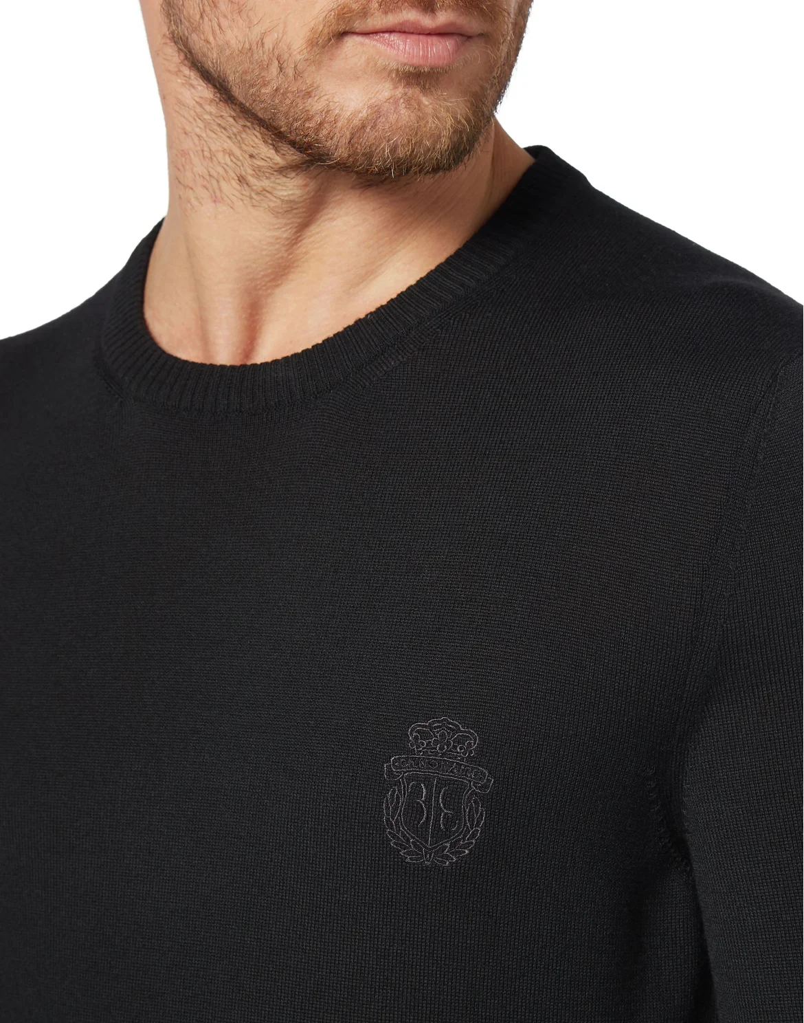 Pullover Round Neck LS Crest, цвет: Черный