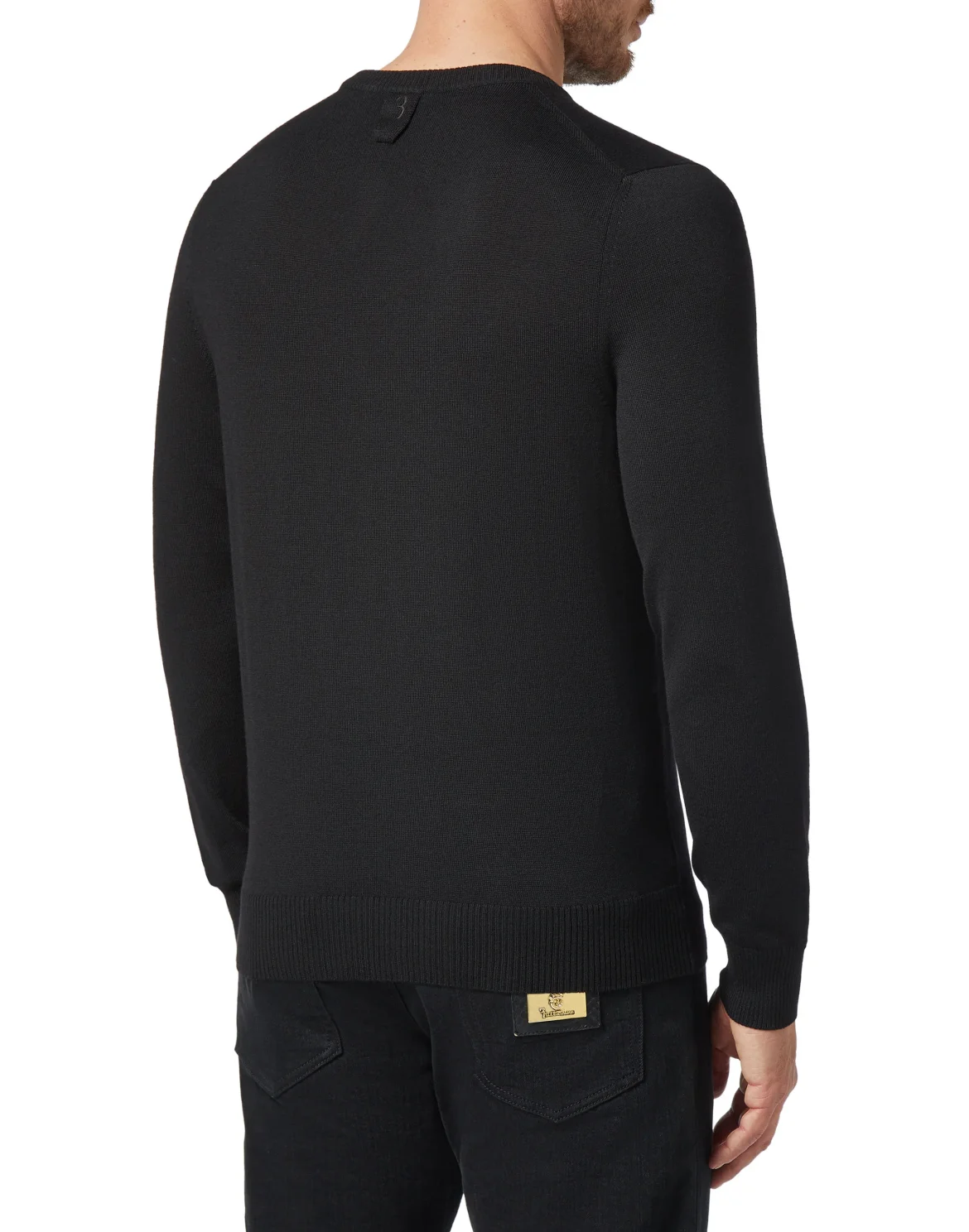 Pullover Round Neck LS Crest, цвет: Черный
