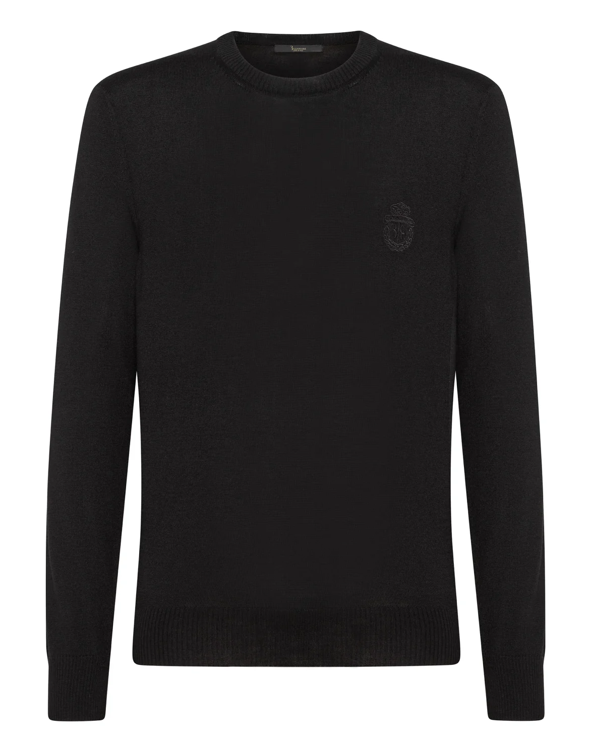 Pullover Round Neck LS Crest, цвет: Черный