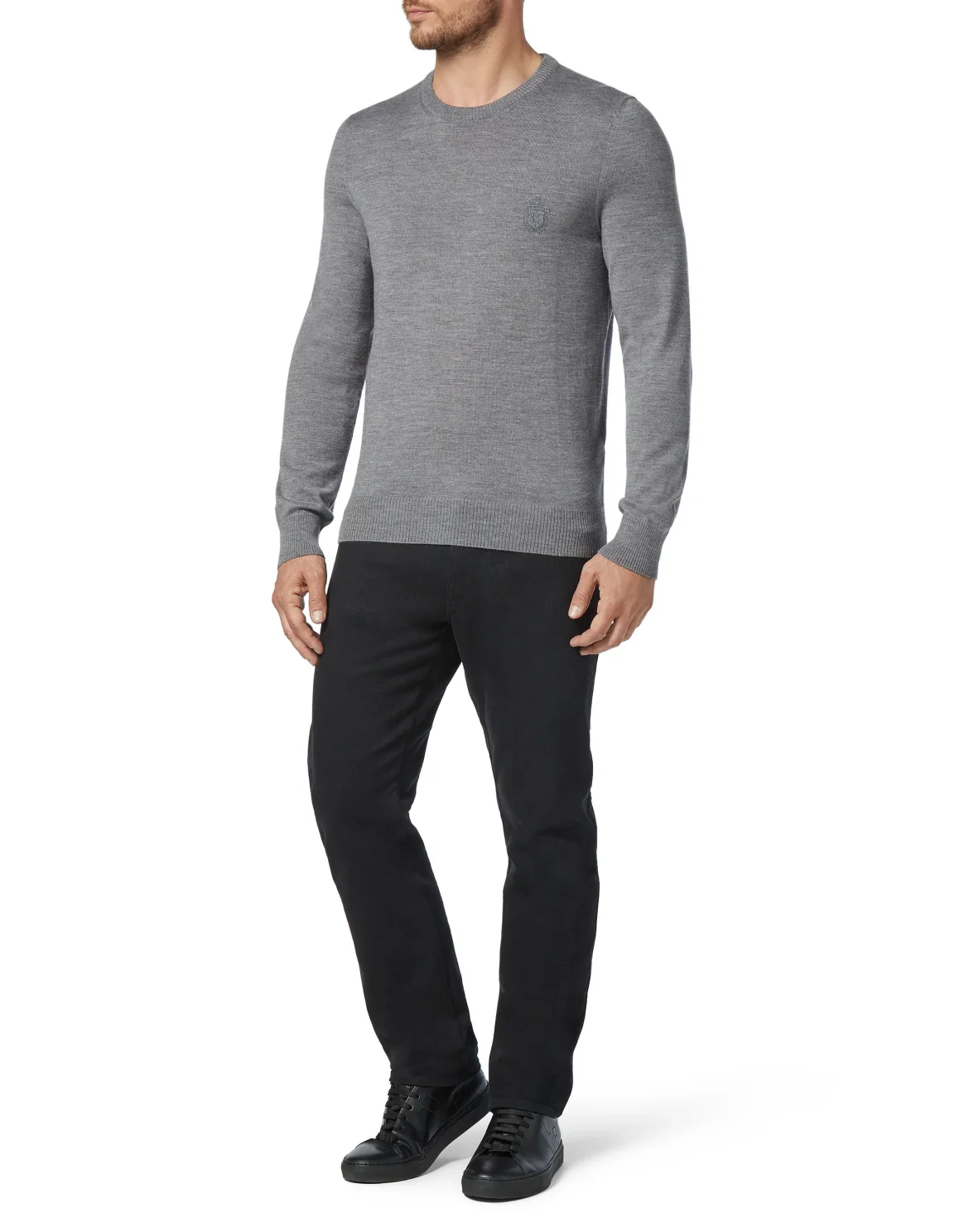 Pullover Round Neck LS Crest, цвет: Серый