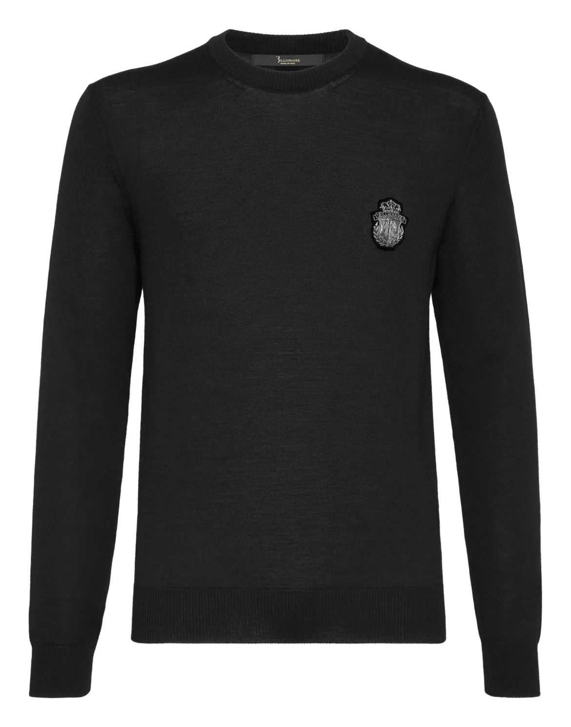 Pullover Round Neck LS Crest, цвет: Черный