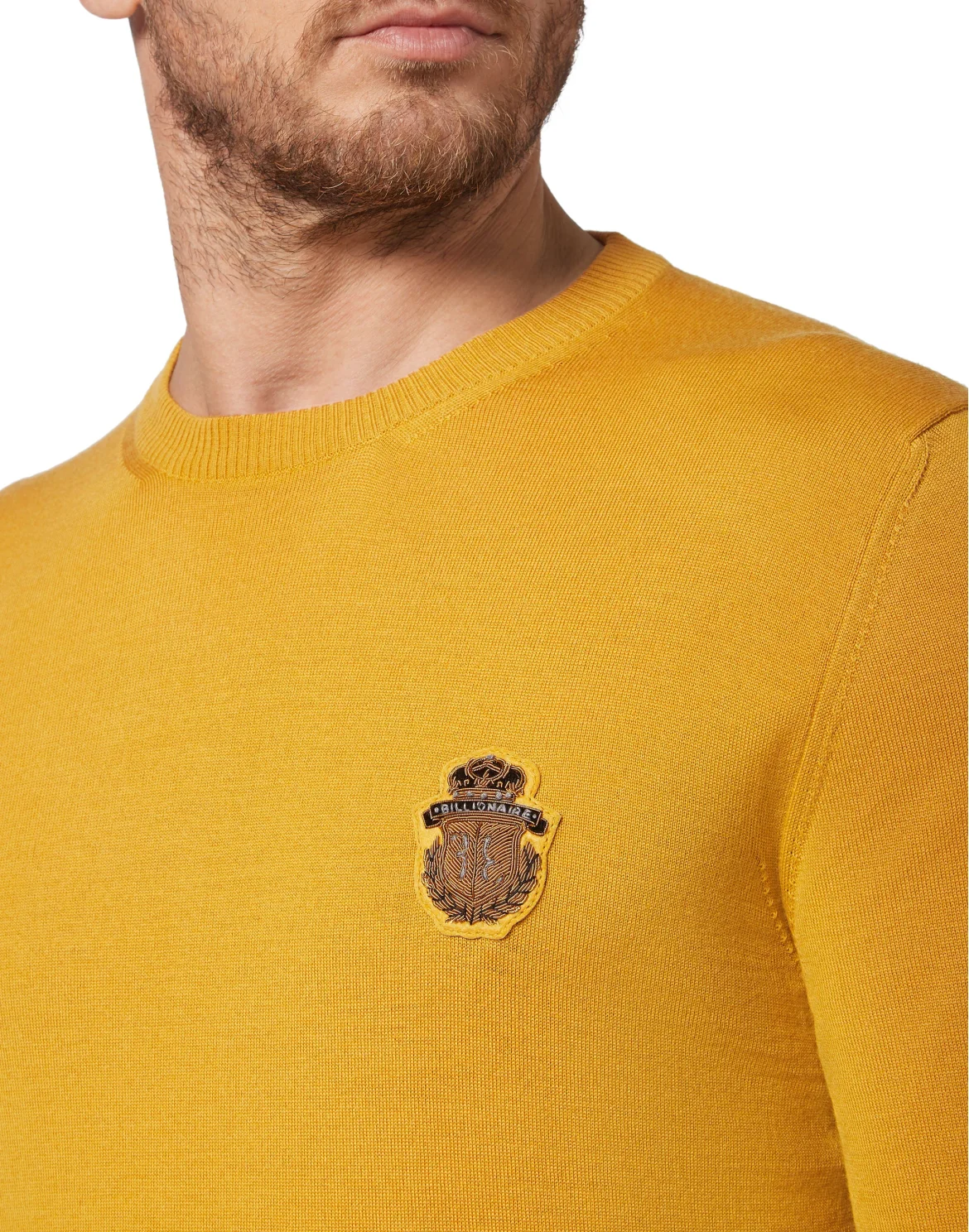 Pullover Round Neck LS Crest, цвет: Желтый