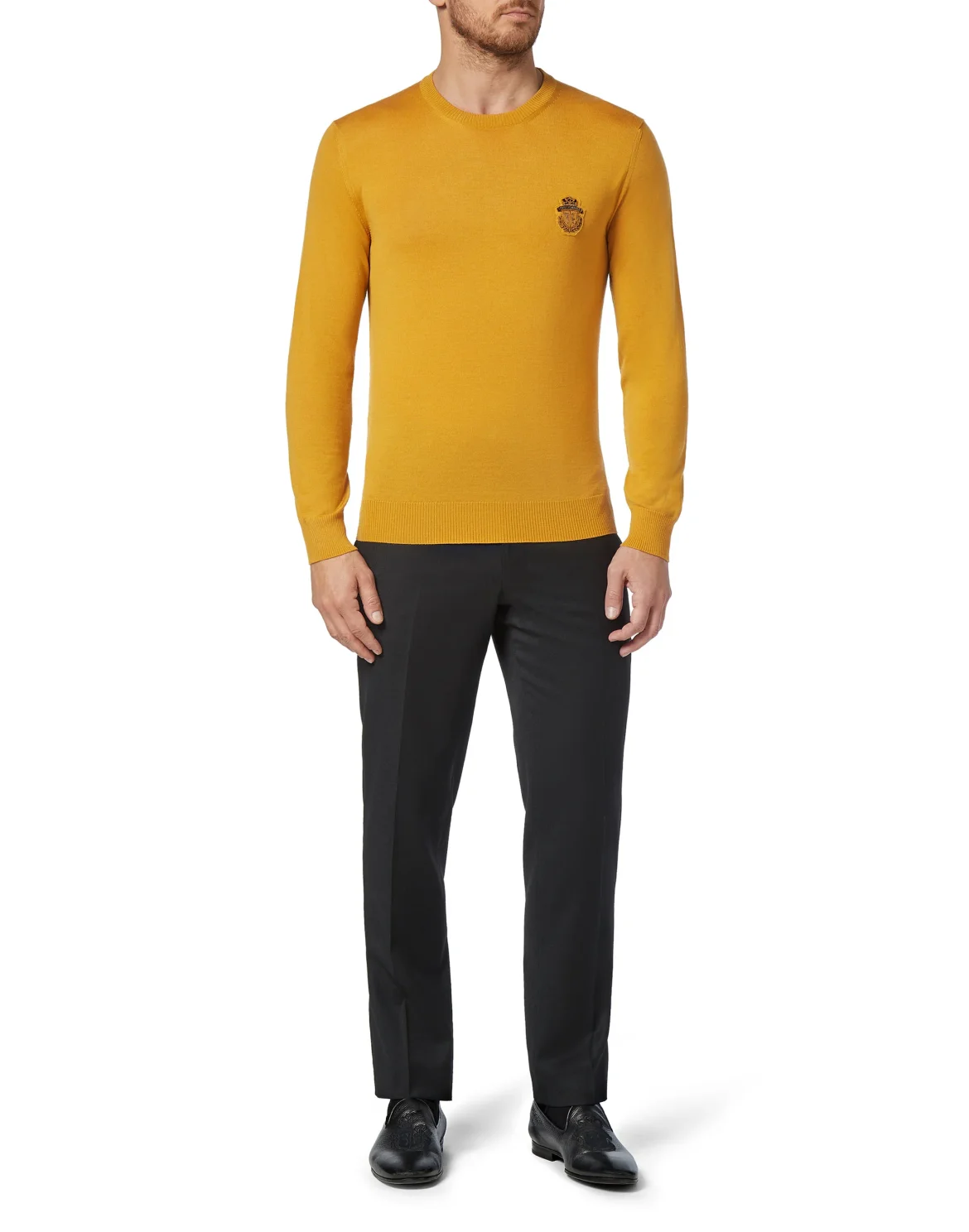 Pullover Round Neck LS Crest, цвет: Желтый
