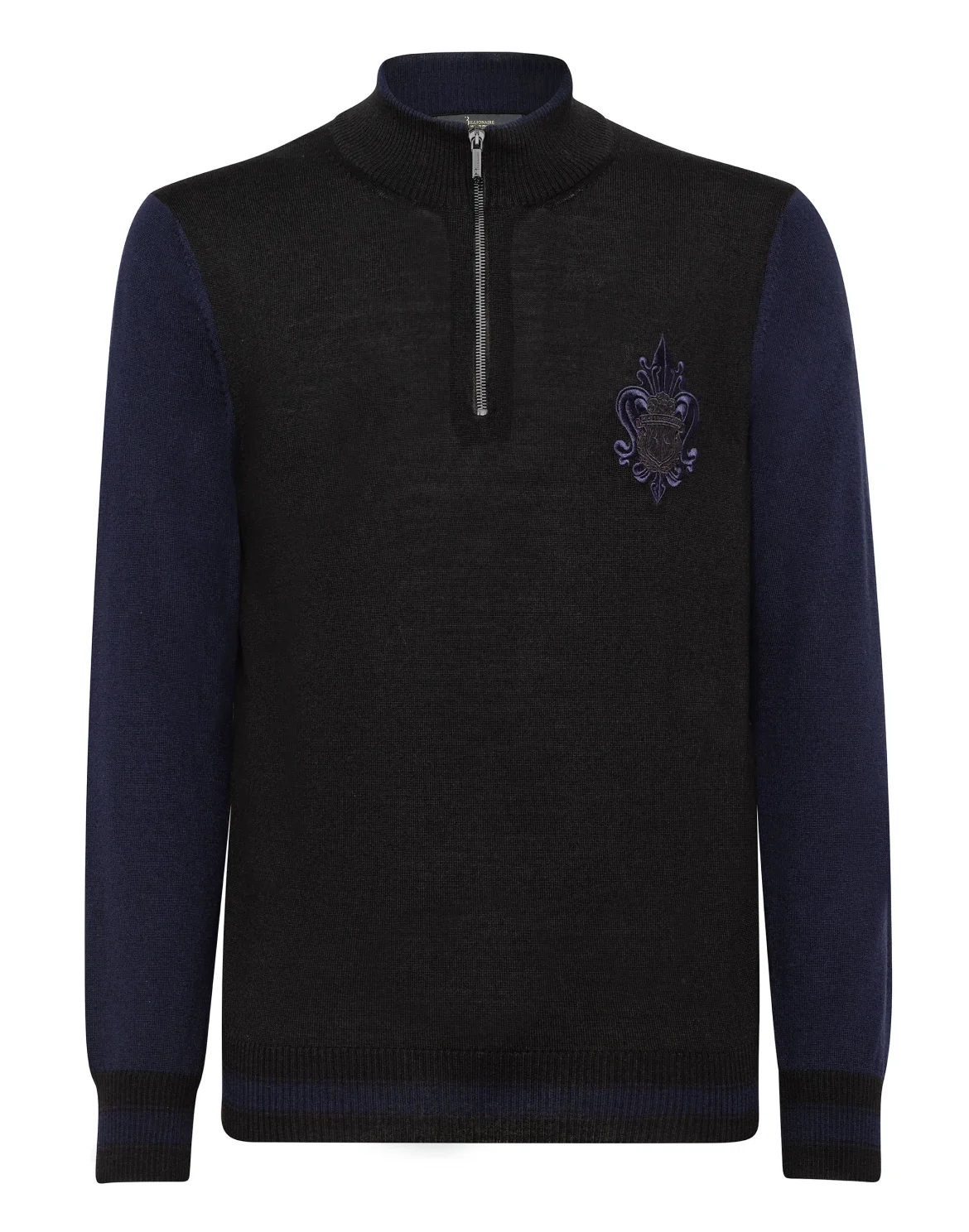 Pullover zip mock Giglio, цвет: Черный