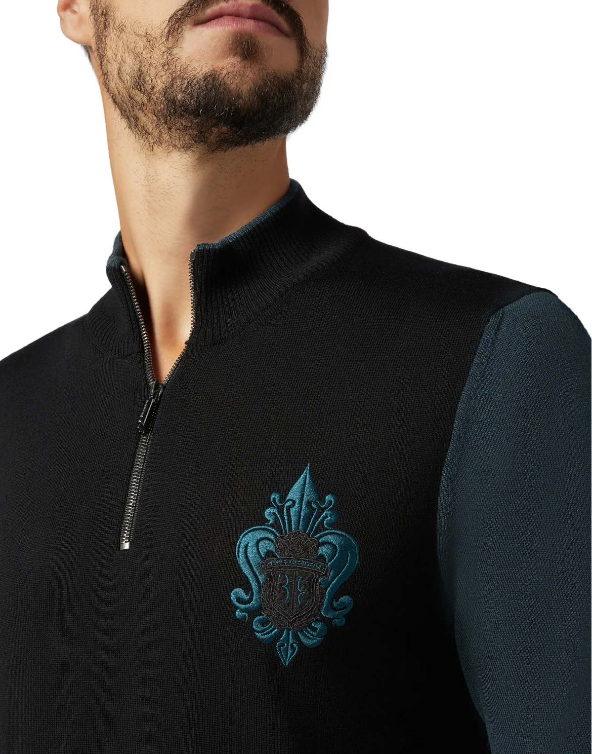 Pullover zip mock Giglio, цвет: Черный