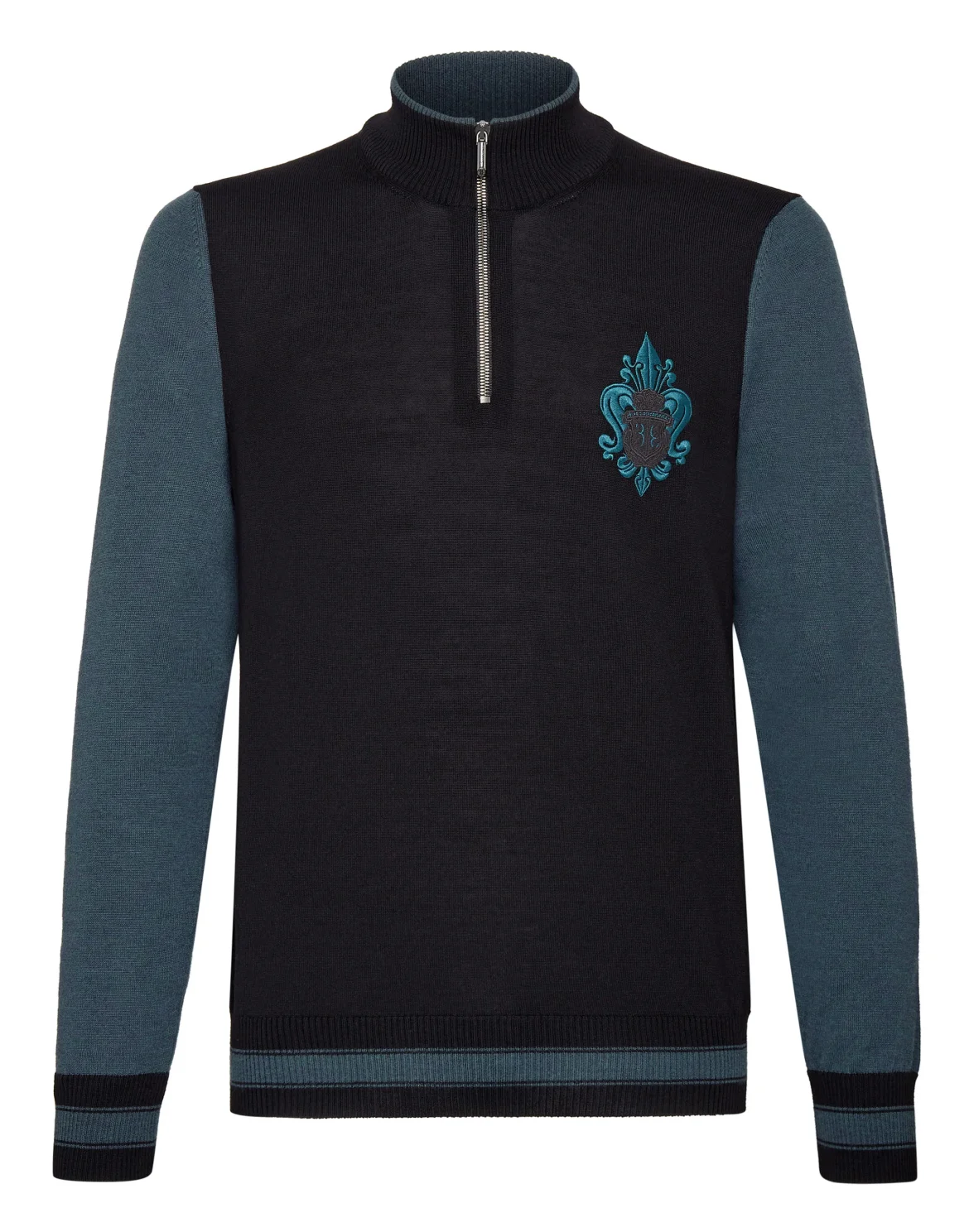 Pullover zip mock Giglio, цвет: Черный