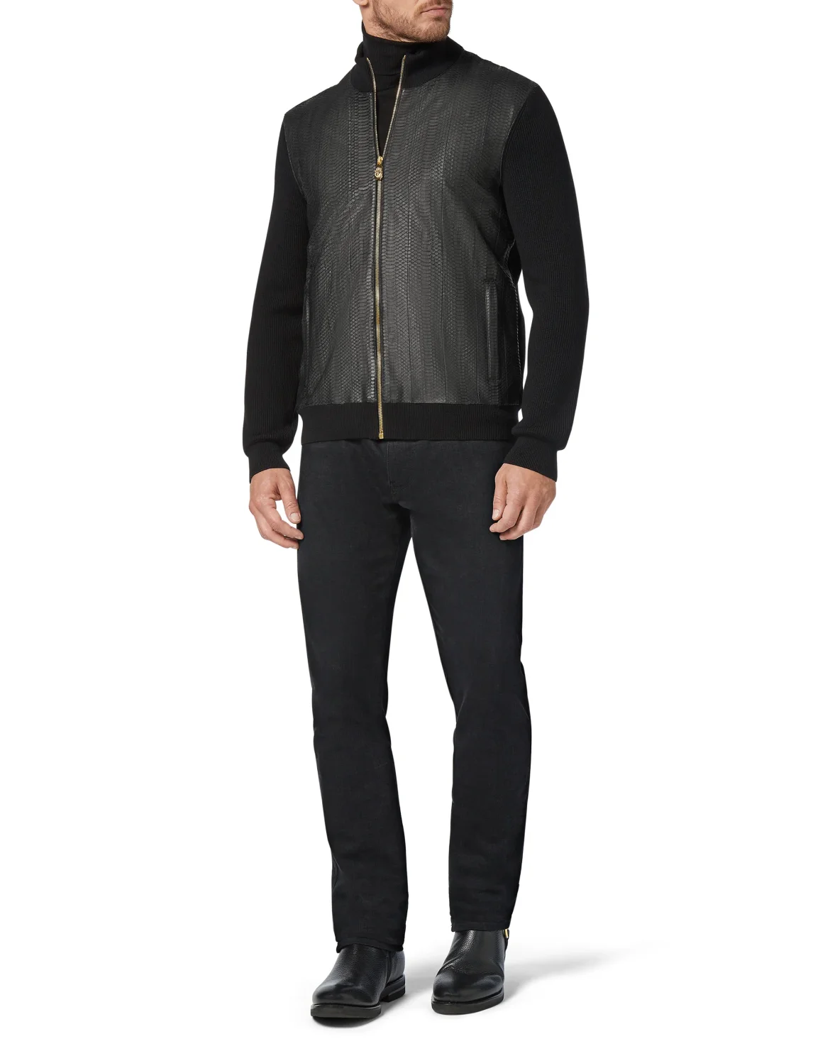 Pullover full zip Luxury, цвет: Черный