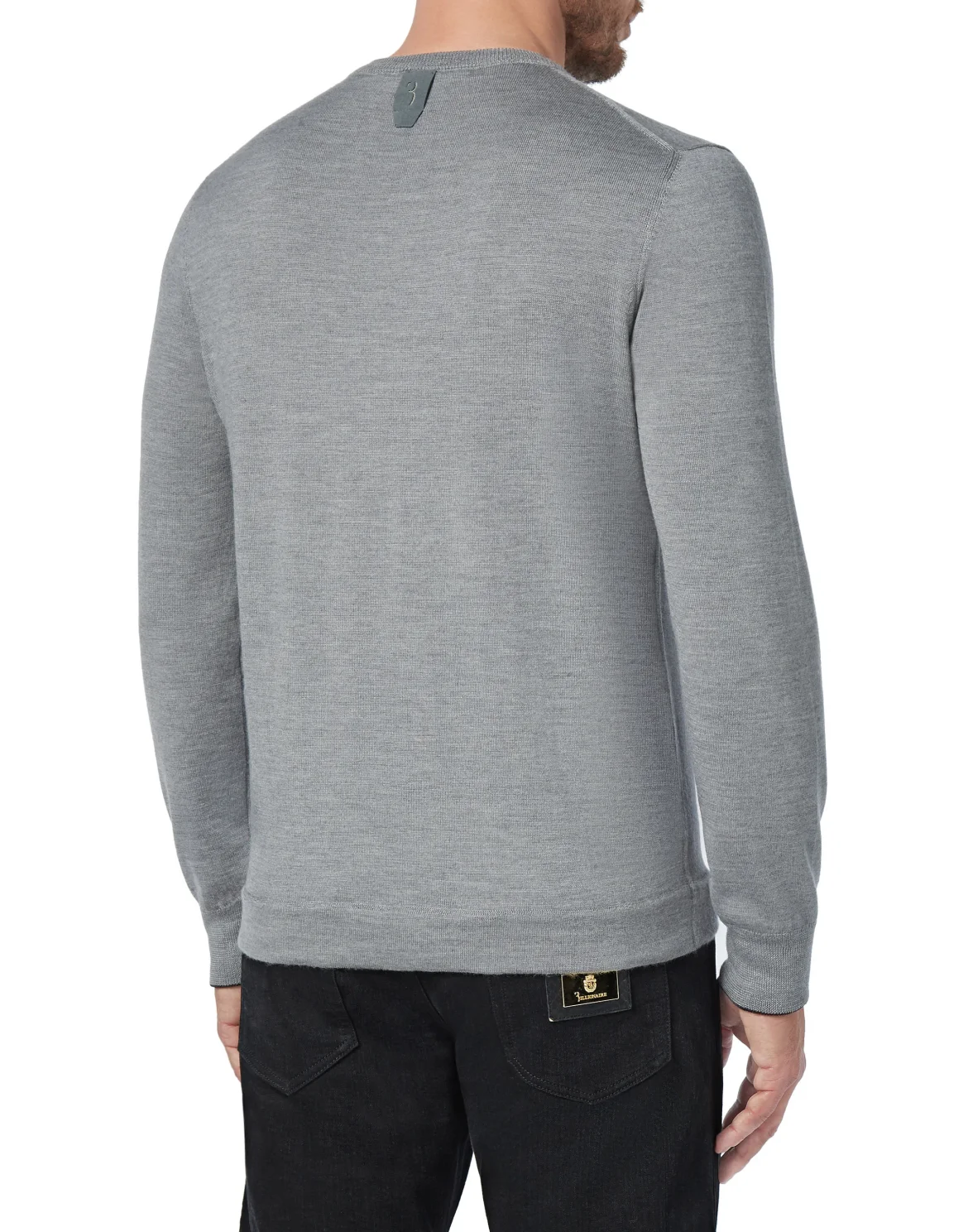Pullover Round Neck LS Stripes, цвет: Серый
