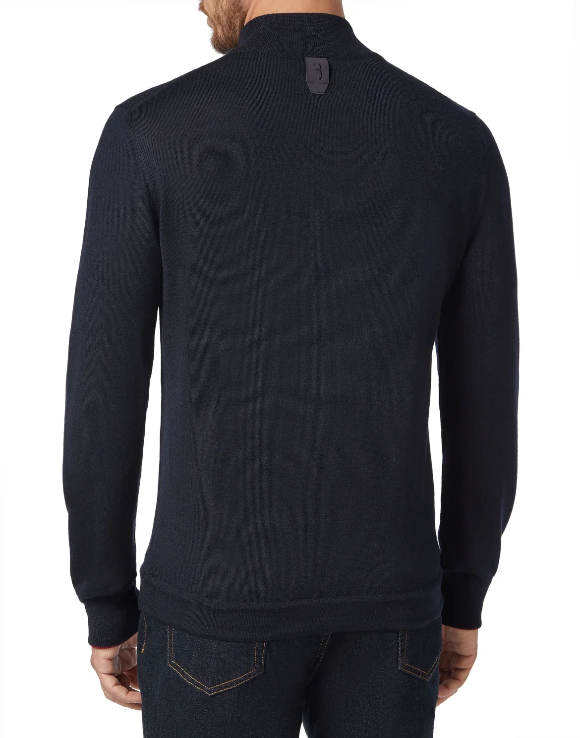 Pullover zip mock Stripes, цвет: Синий