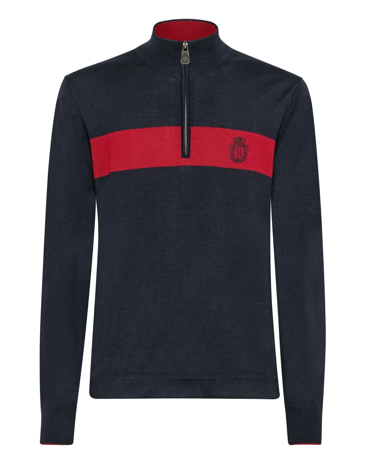 Pullover zip mock Stripes, цвет: Синий