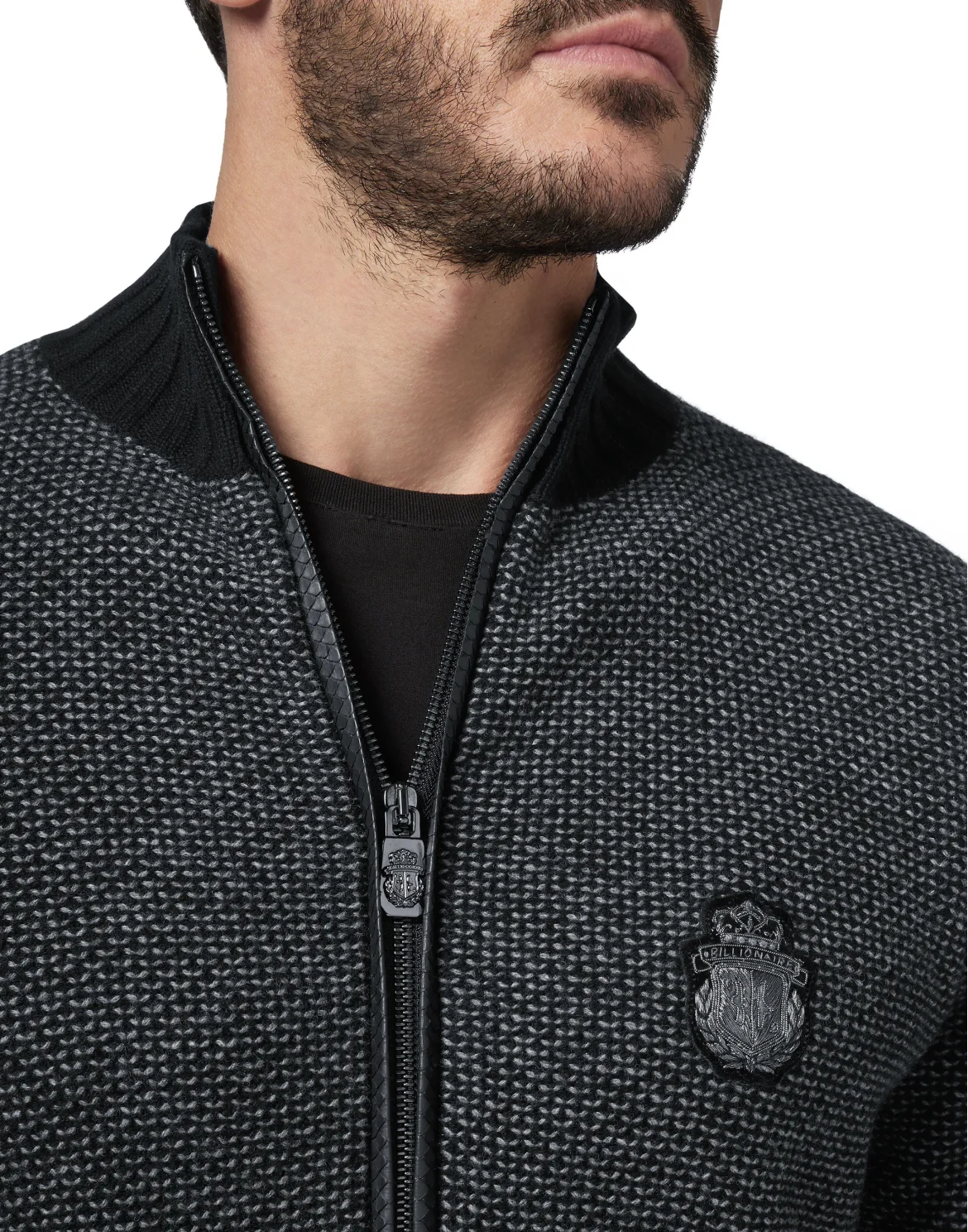 Pullover full zip Luxury, цвет: Черный