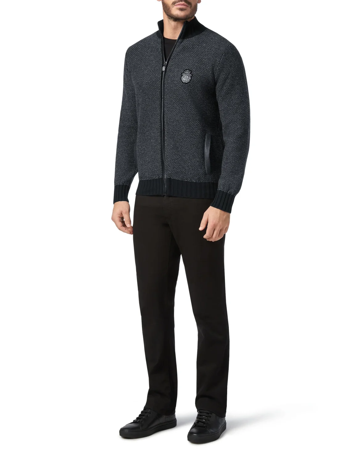 Pullover full zip Luxury, цвет: Черный