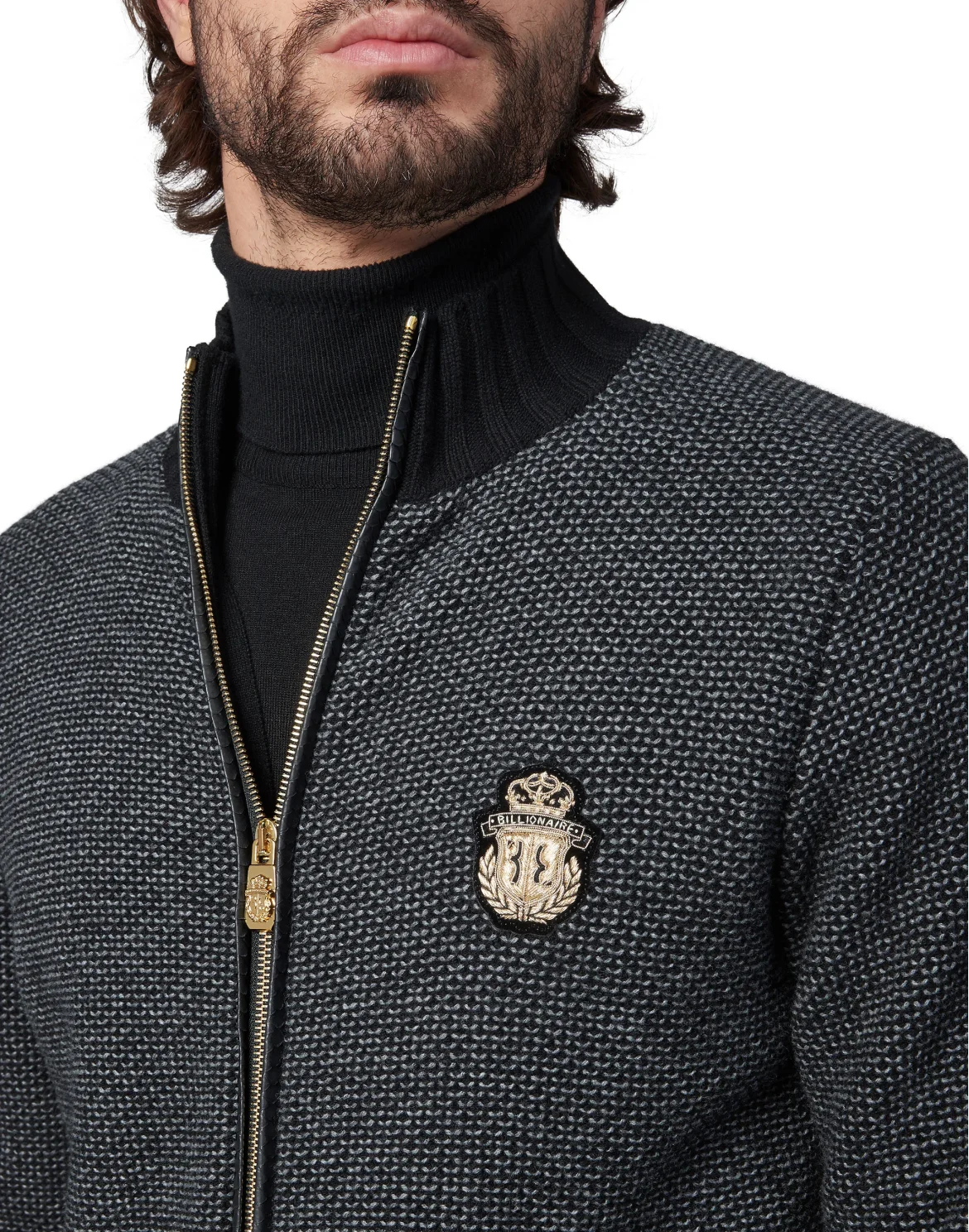 Pullover full zip Luxury, цвет: Черный