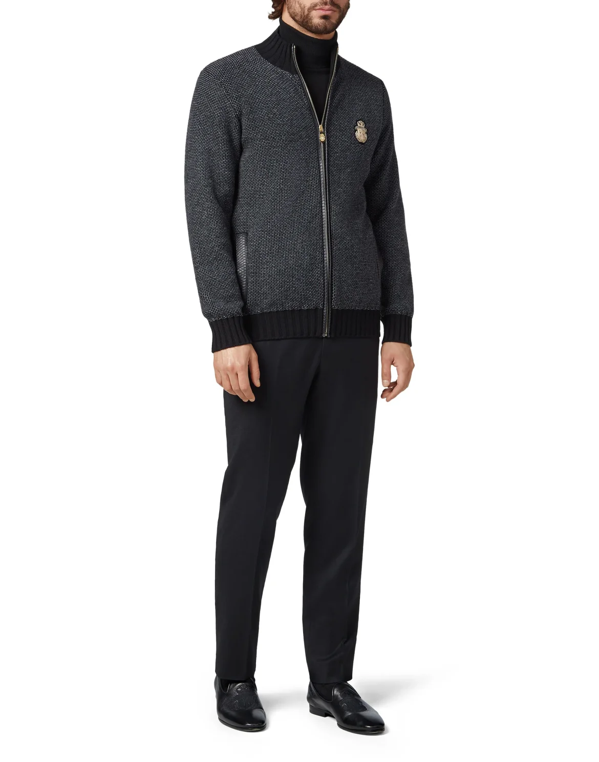 Pullover full zip Luxury, цвет: Черный