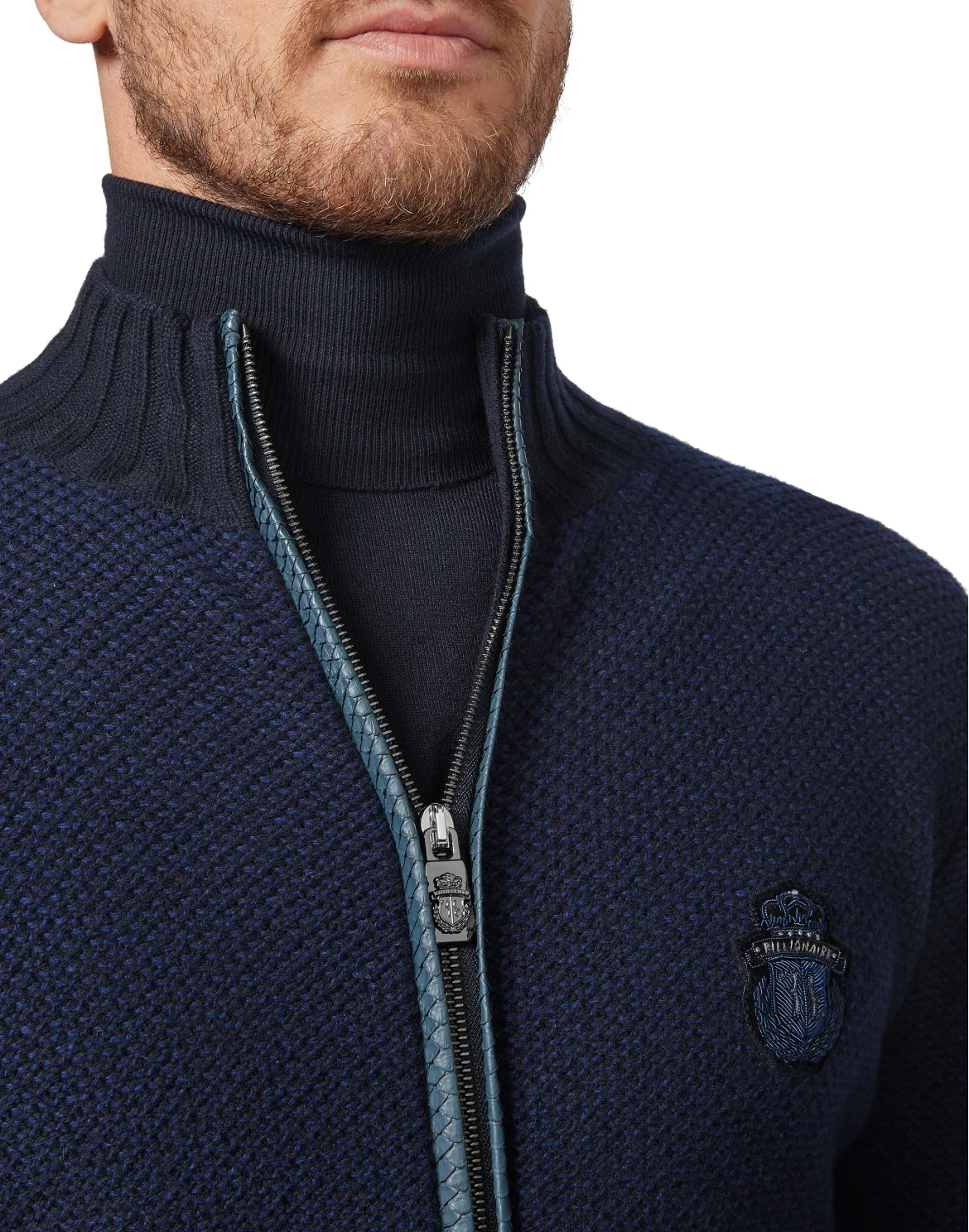 Pullover full zip Luxury, цвет: Синий