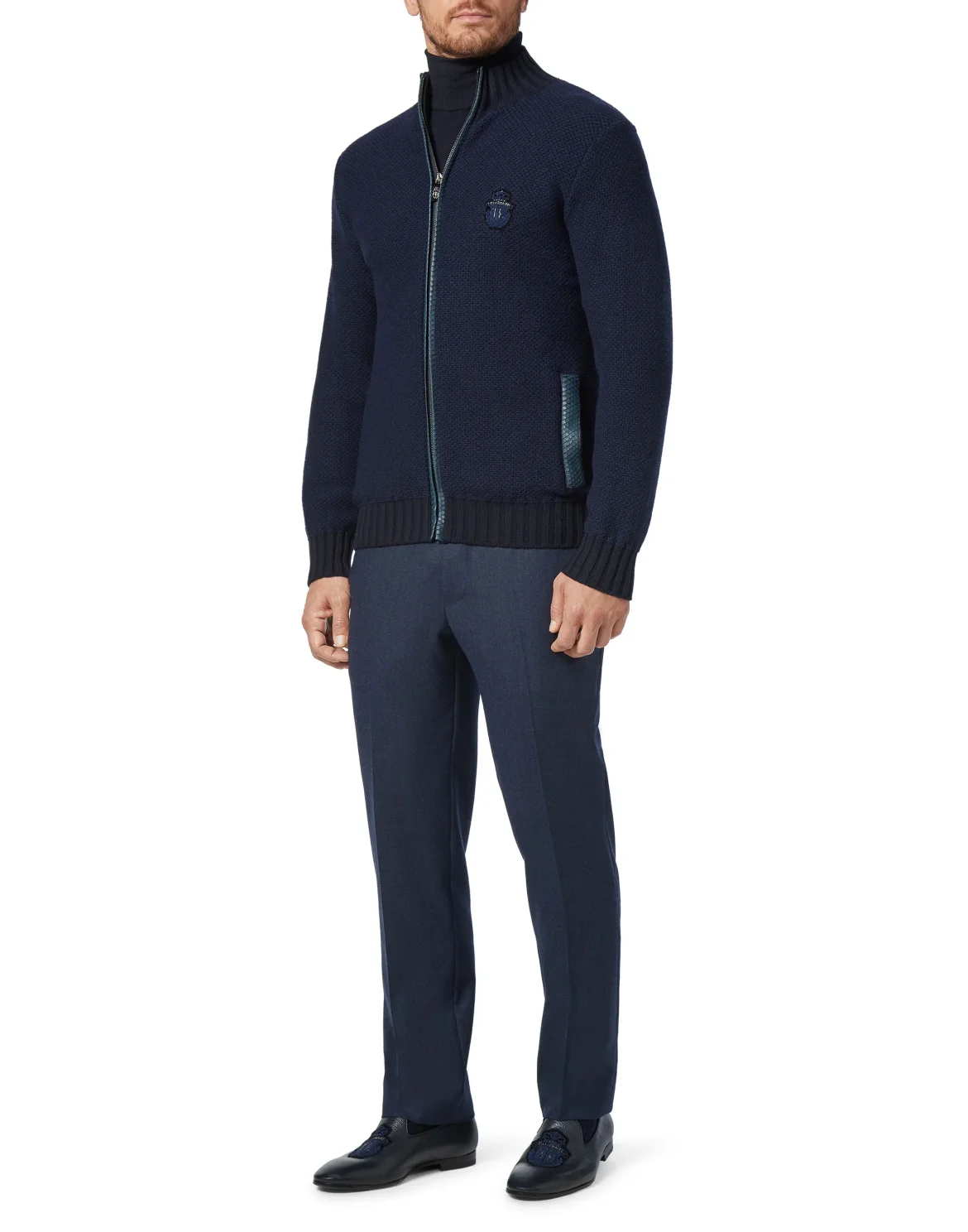 Pullover full zip Luxury, цвет: Синий
