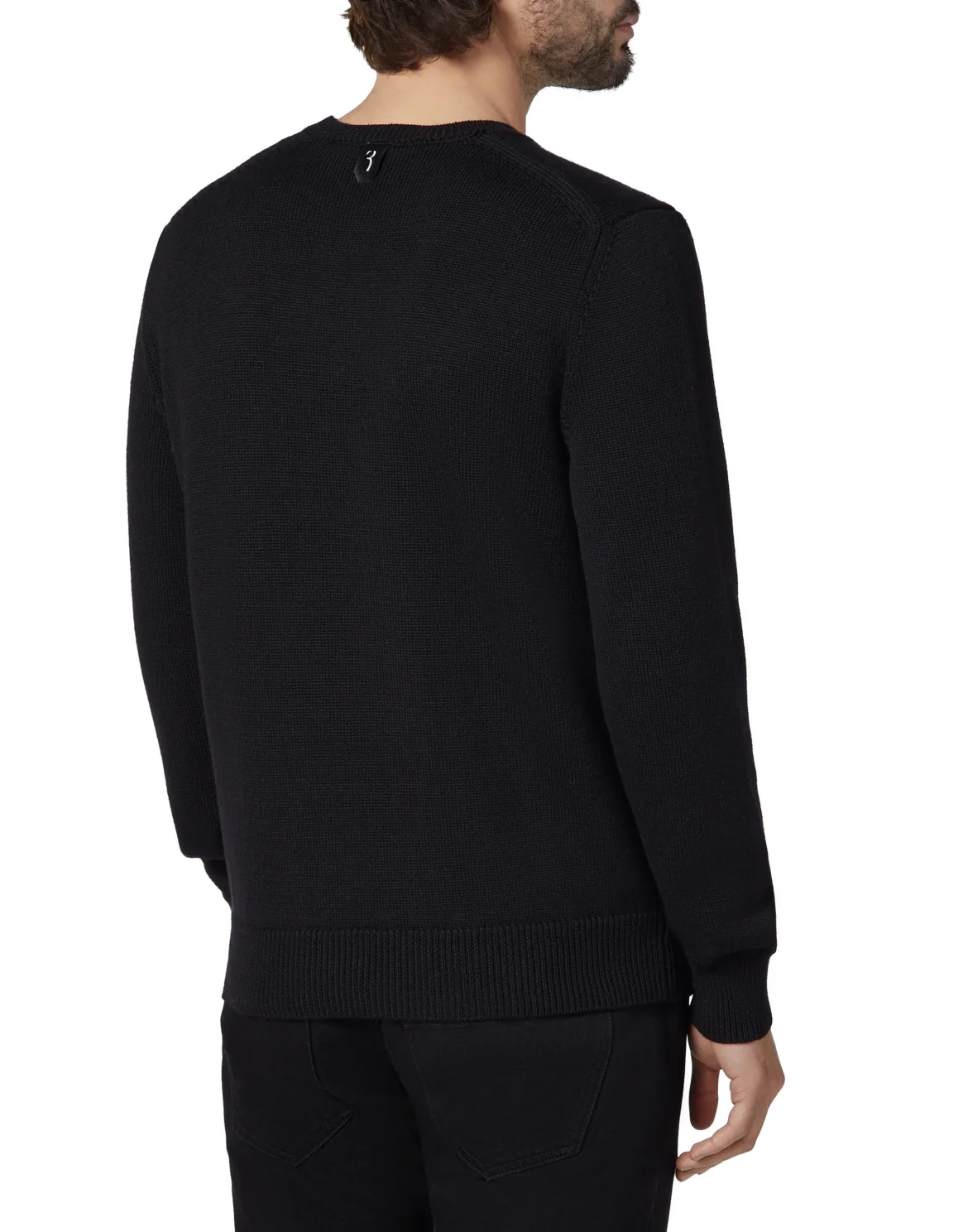 Pullover Round Neck LS Horses, цвет: Черный