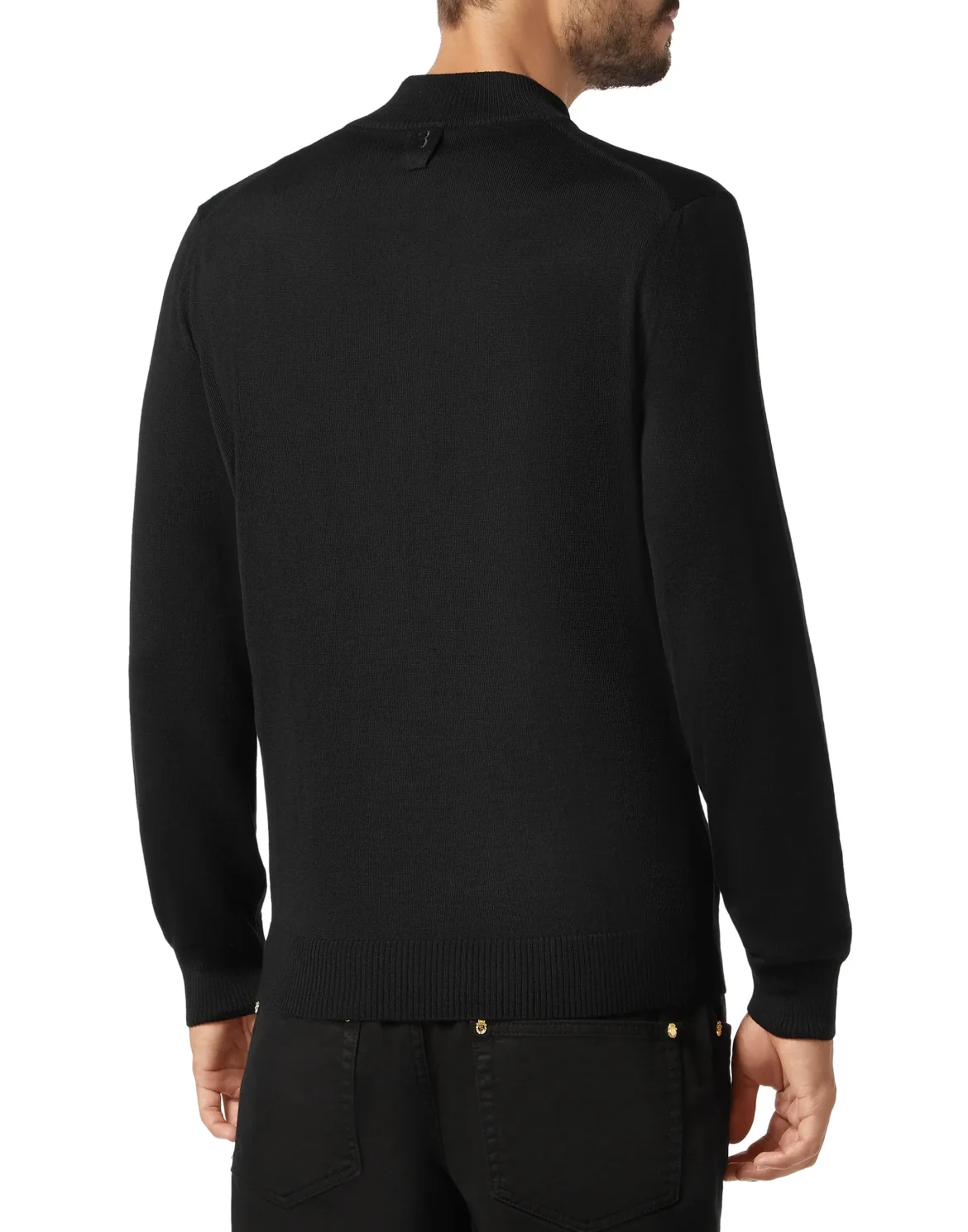 Pullover zip mock Logos, цвет: Черный