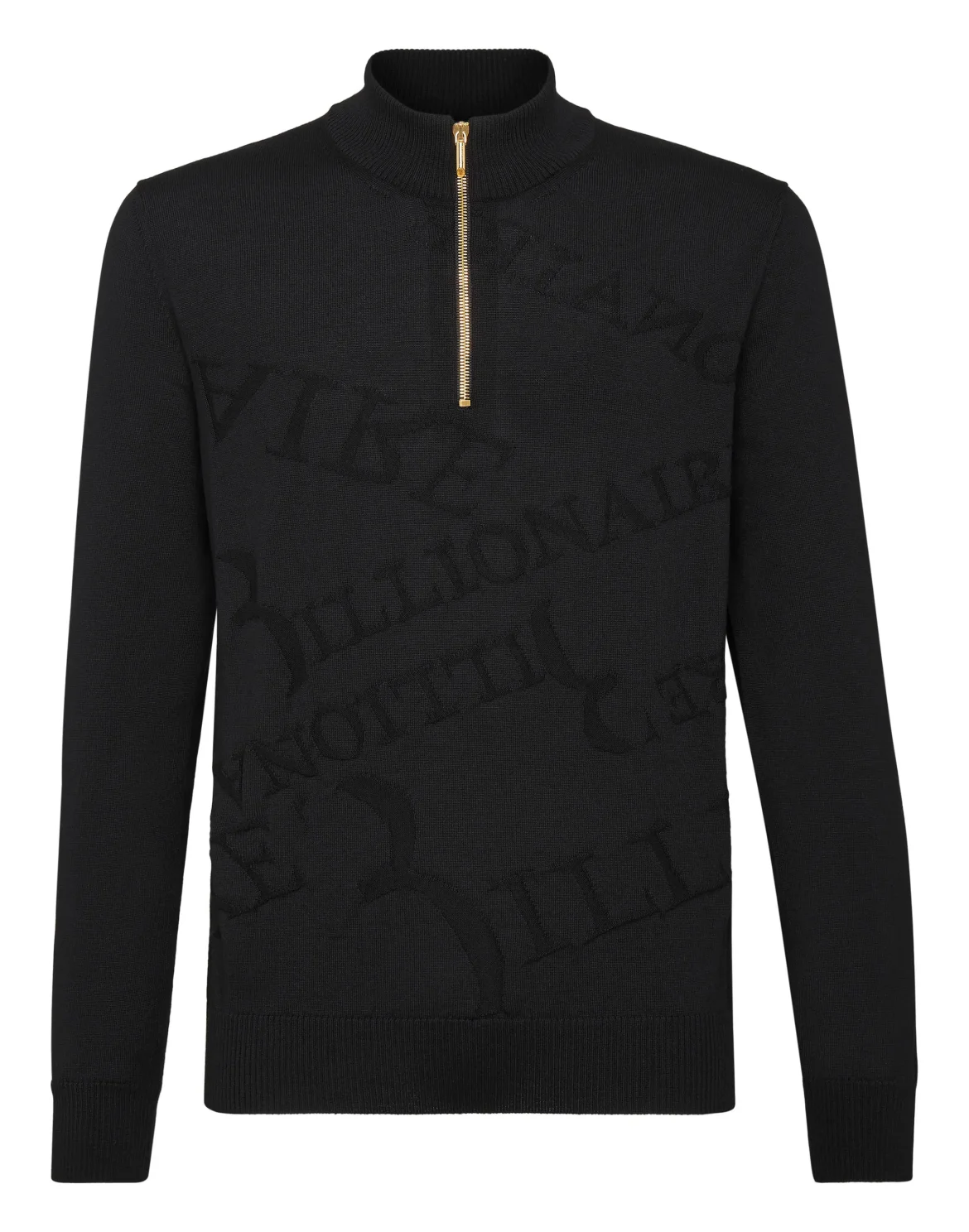 Pullover zip mock Logos, цвет: Черный