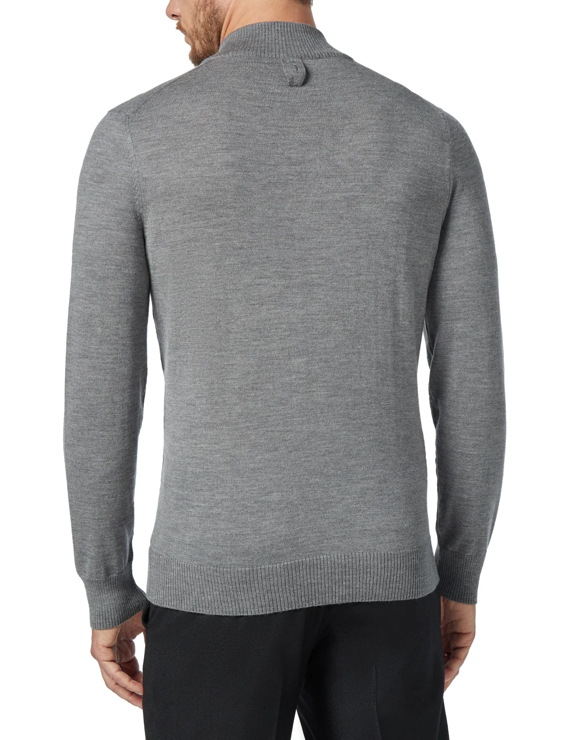 Pullover zip mock Logos, цвет: Серый