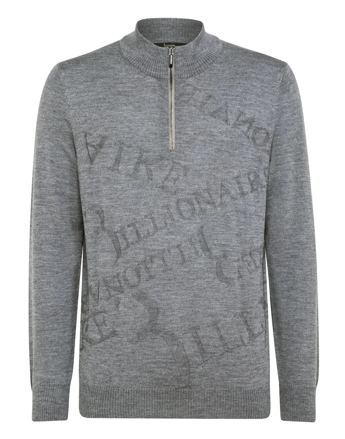 Pullover zip mock Logos, цвет: Серый