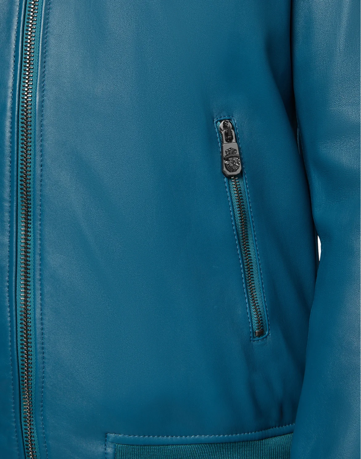 Leather Bomber Crest, цвет: Синий