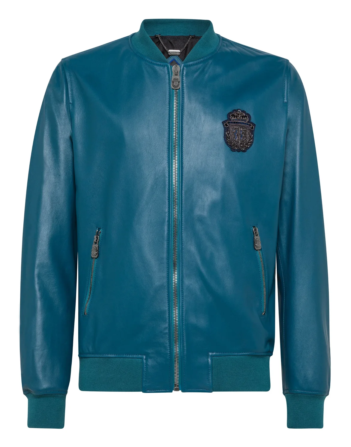 Leather Bomber Crest, цвет: Синий