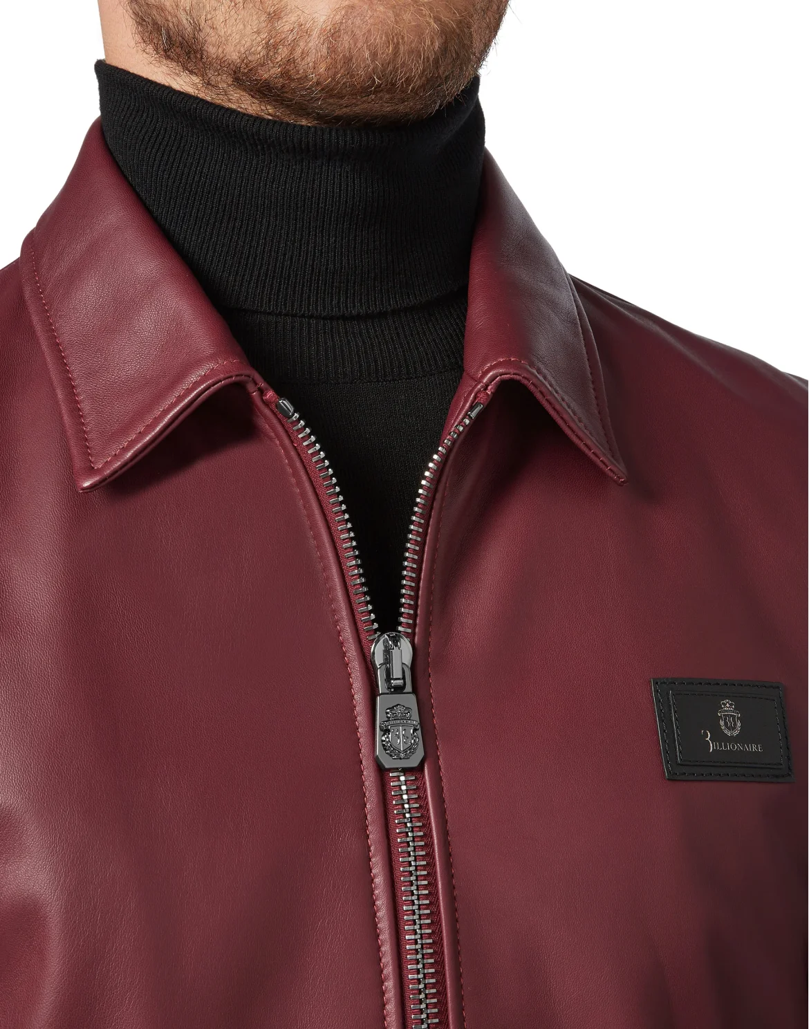 Leather Bomber Logos, цвет: Красный
