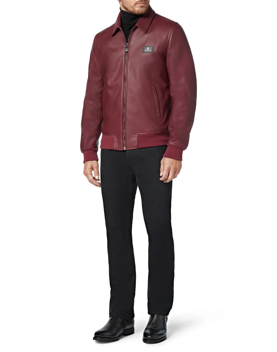 Leather Bomber Logos, цвет: Красный