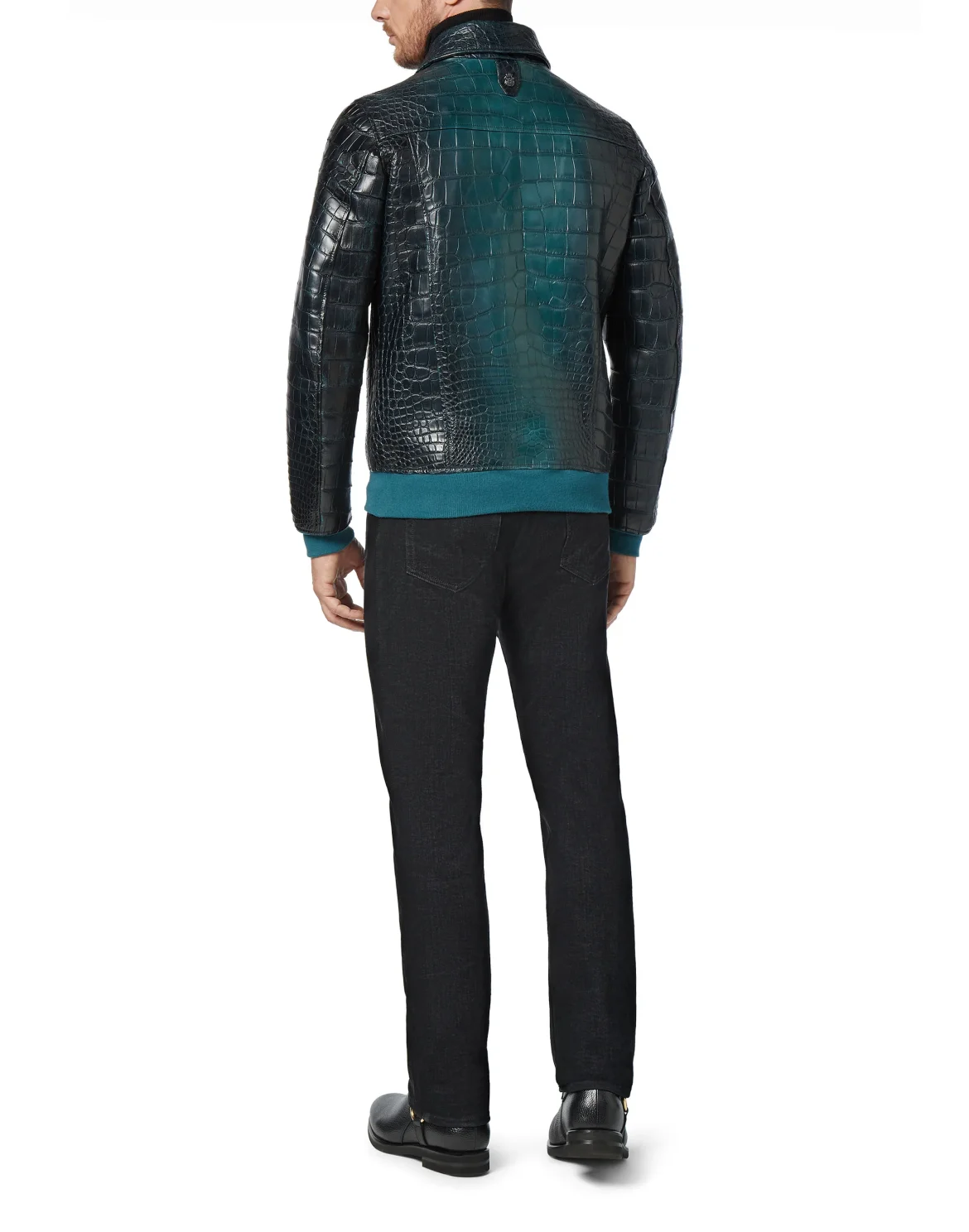 Leather Bomber Luxury, цвет: Синий