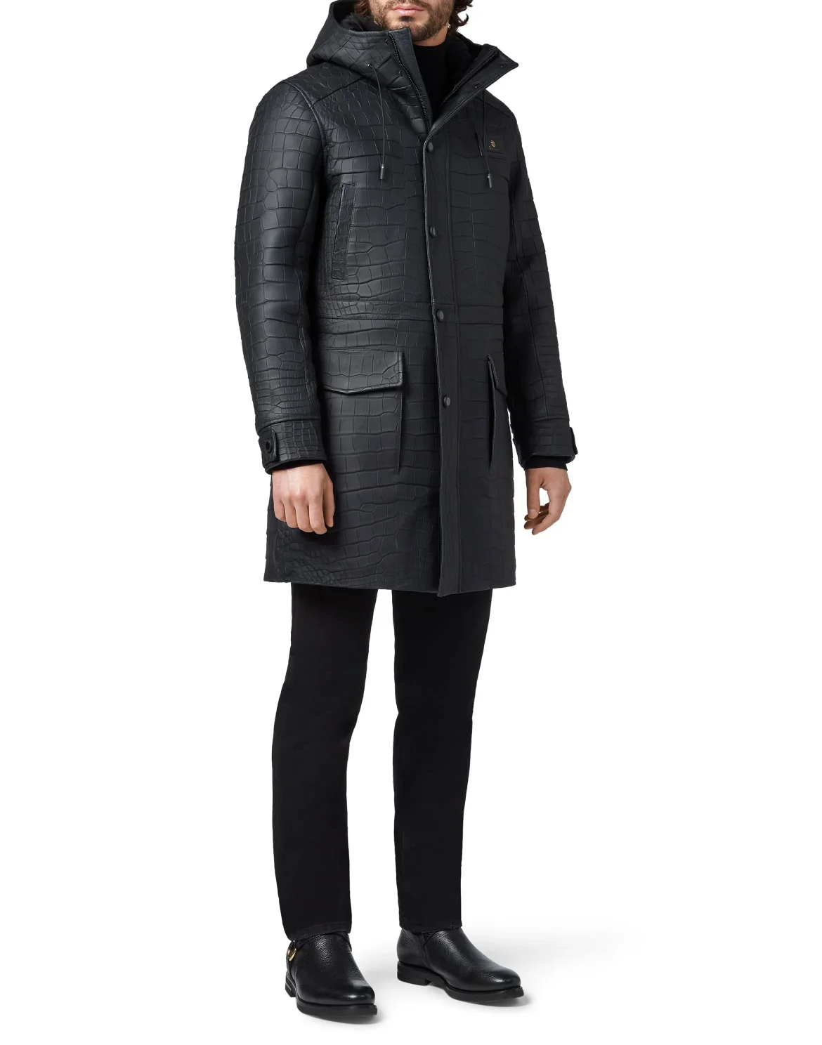 Leather Parka Luxury, цвет: Черный