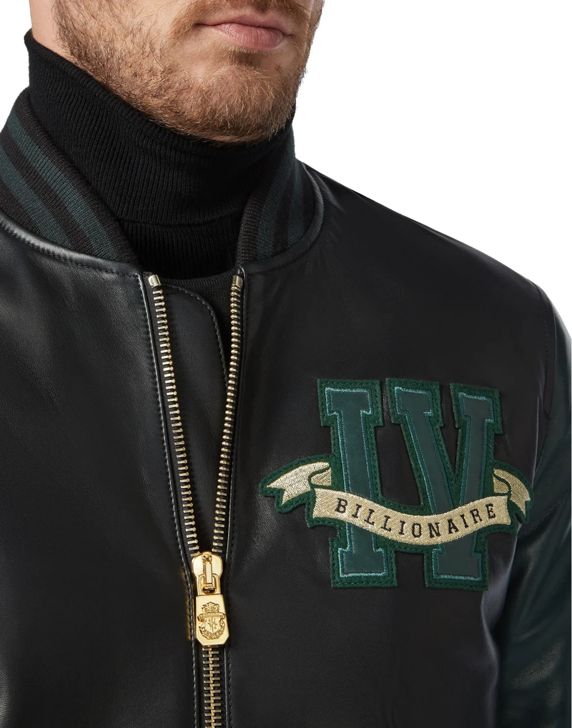 Leather Bomber Members only, цвет: Черный