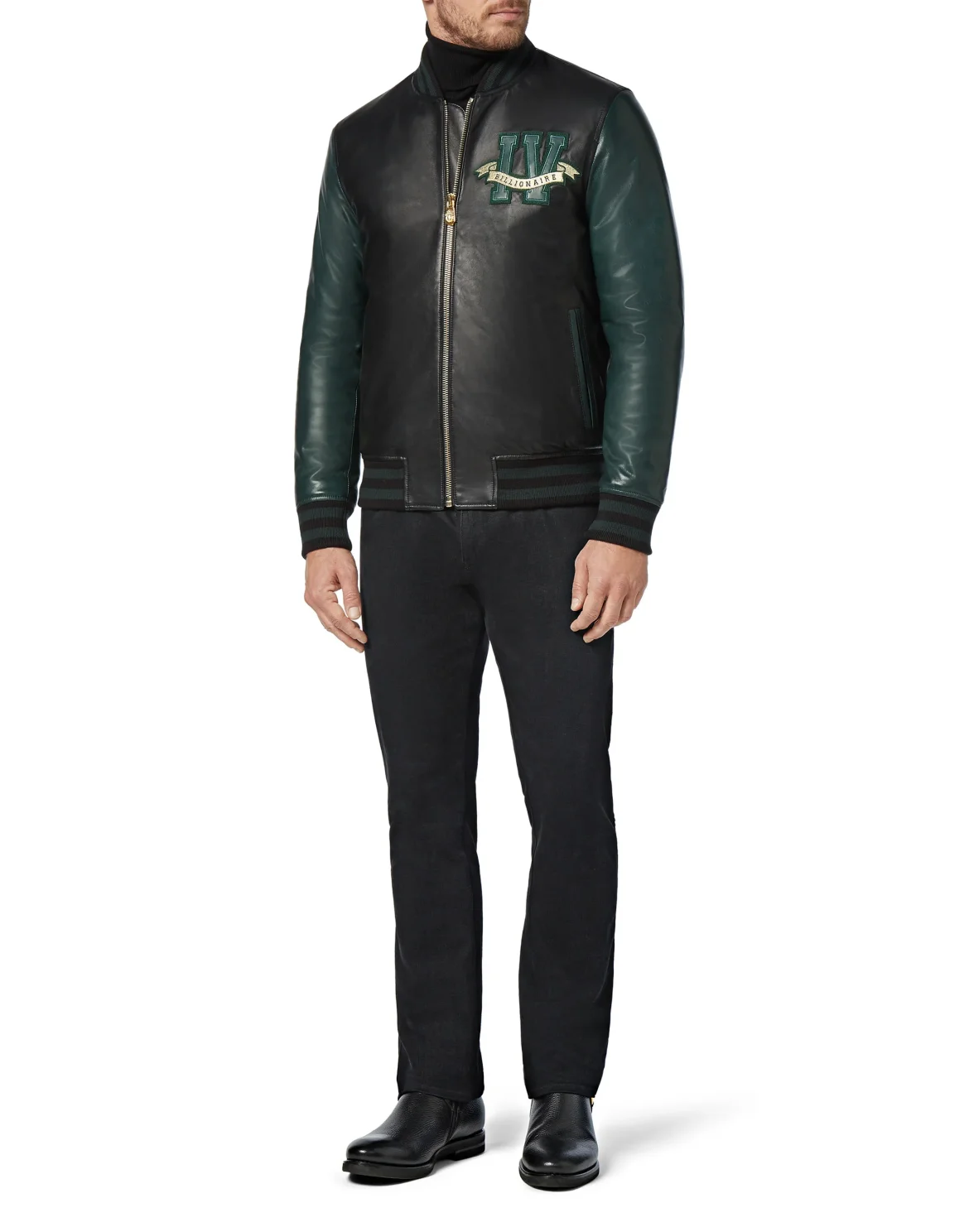 Leather Bomber Members only, цвет: Черный
