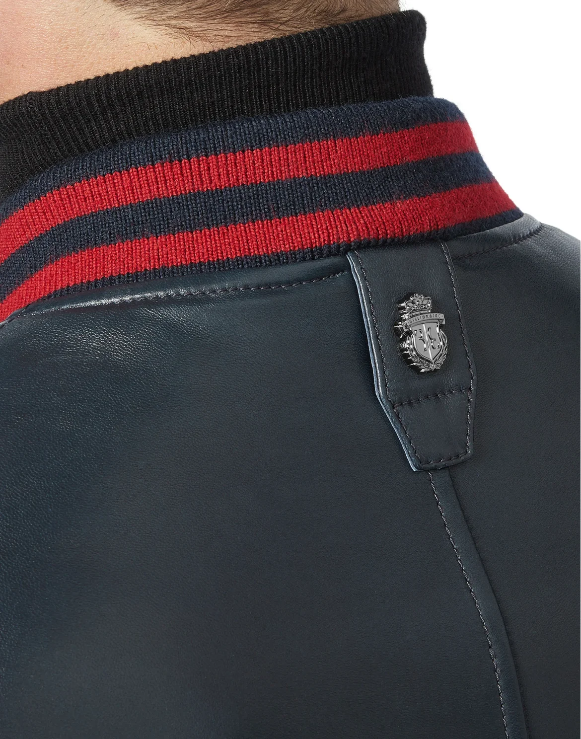 Leather Bomber Members only, цвет: Синий