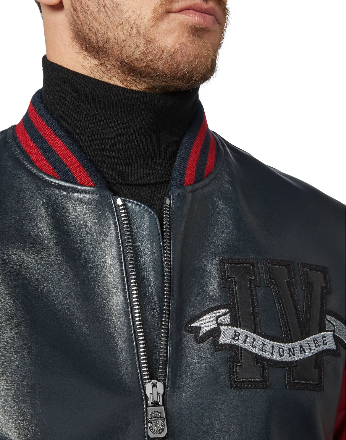 Leather Bomber Members only, цвет: Синий