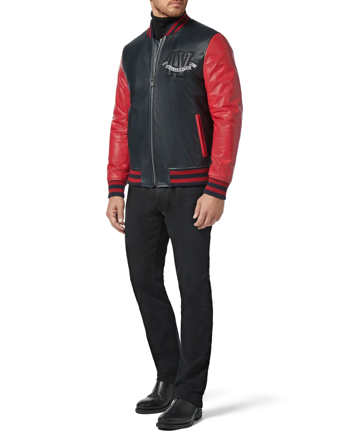 Leather Bomber Members only, цвет: Синий